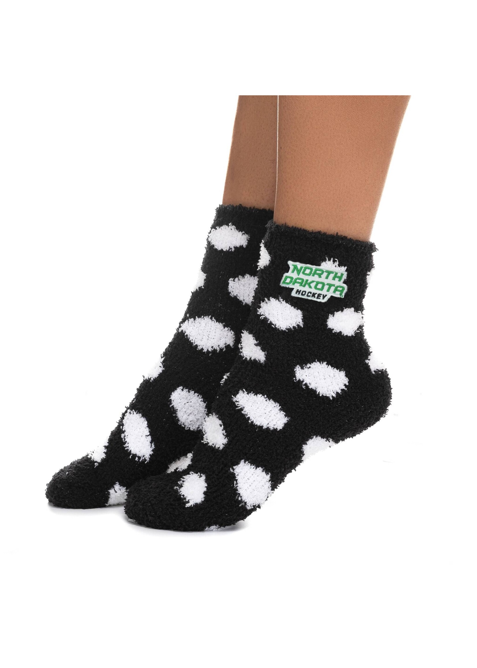 ZooZatZ ND Hockey Adult Fuzzy Dot Sock