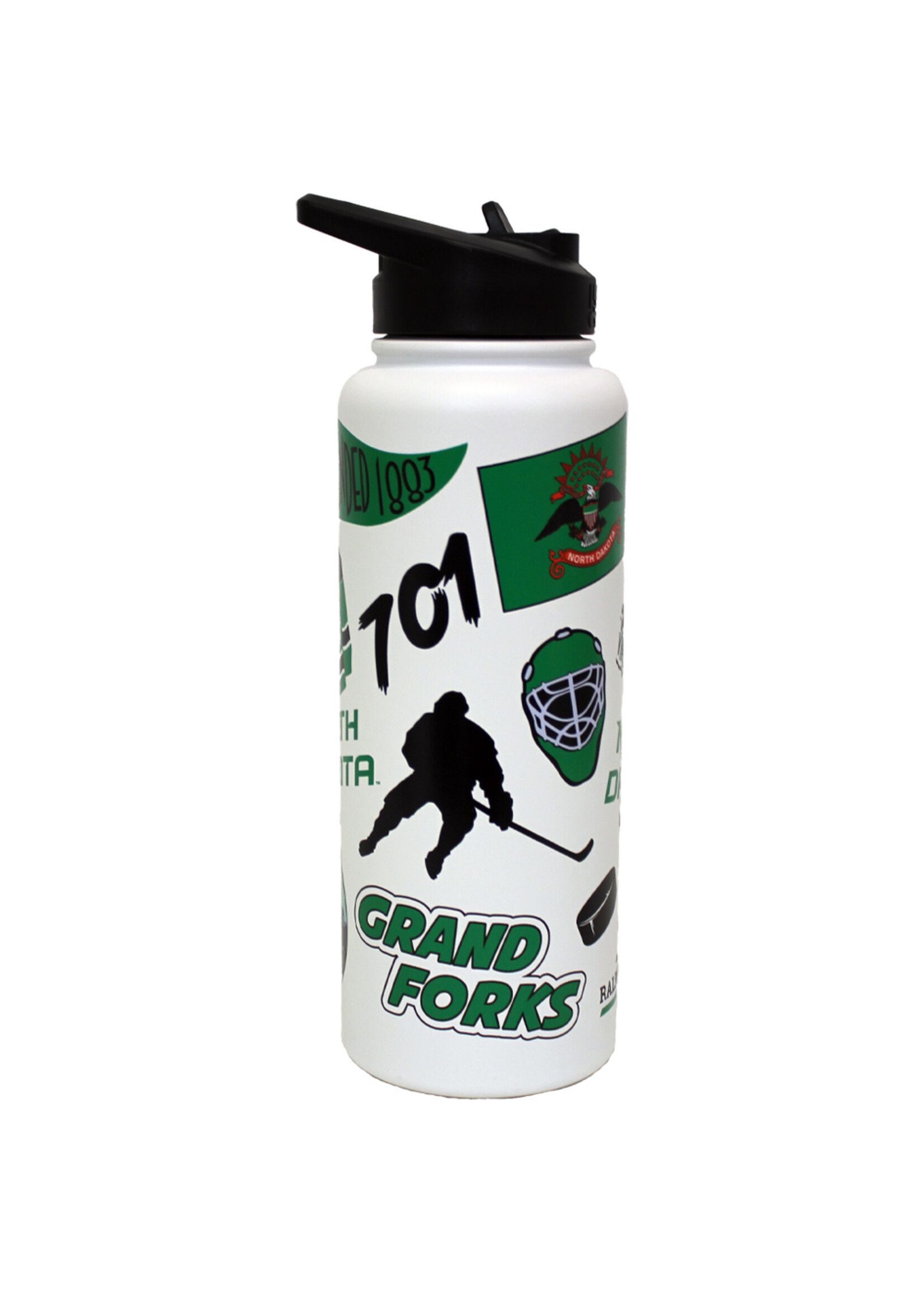 Logo Brands Native UND 34oz Quencher Bottle