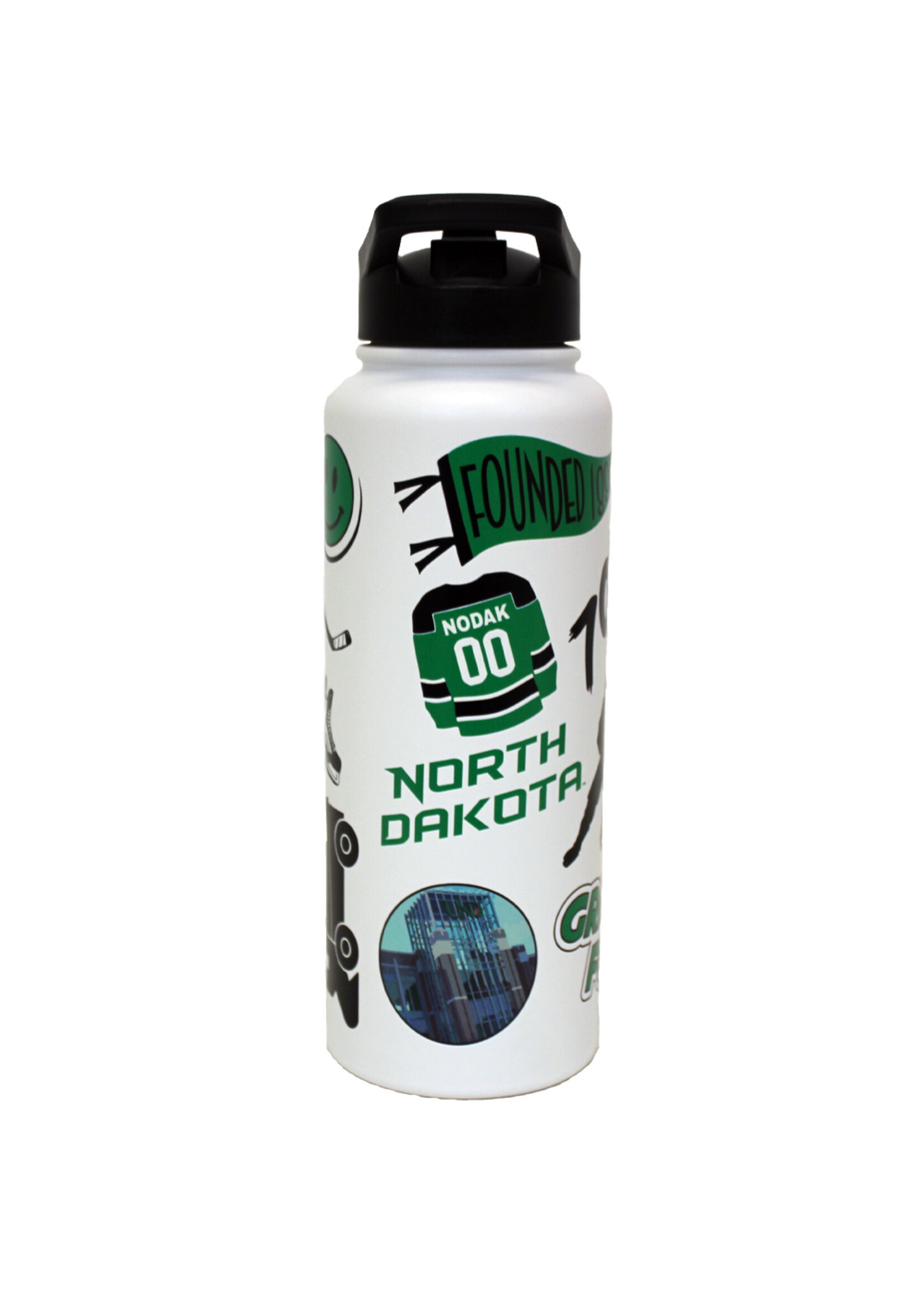 Logo Brands Native UND 34oz Quencher Bottle