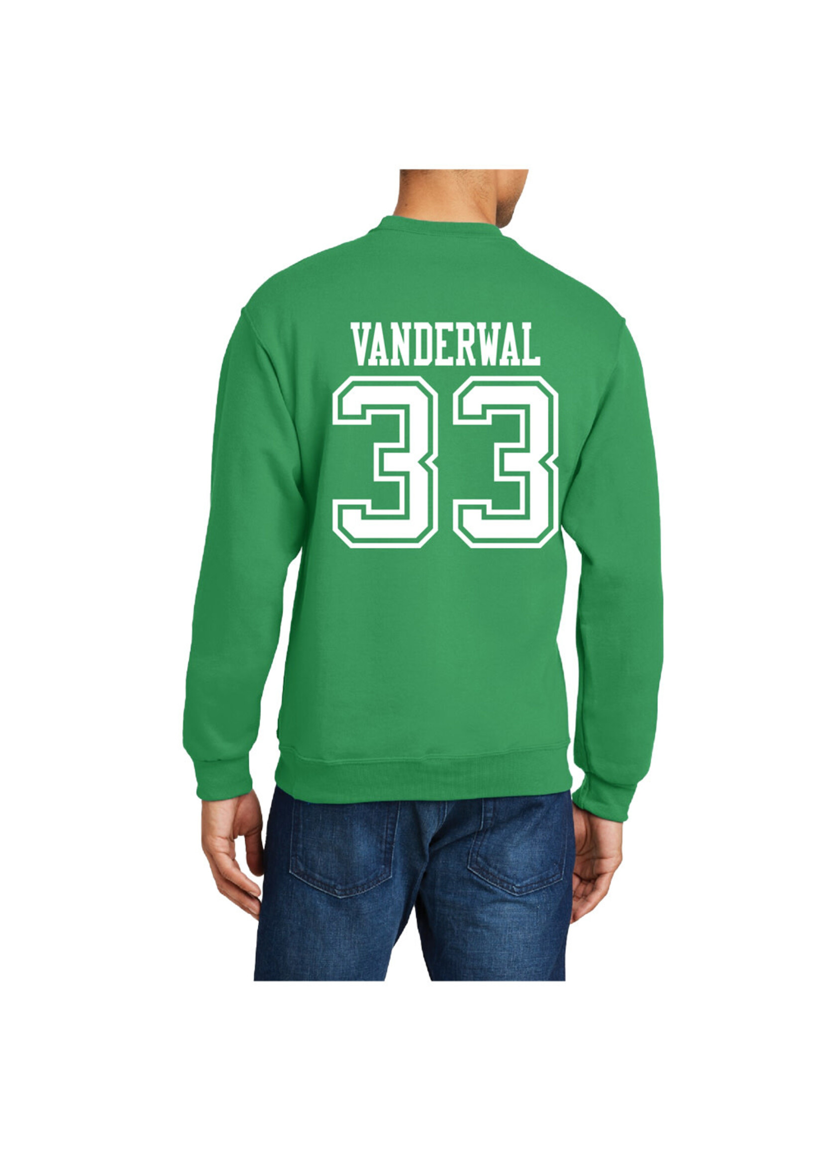 AHUNDYP #33 Miranda VanderWal North Dakota Basketball Sport Adult Crew