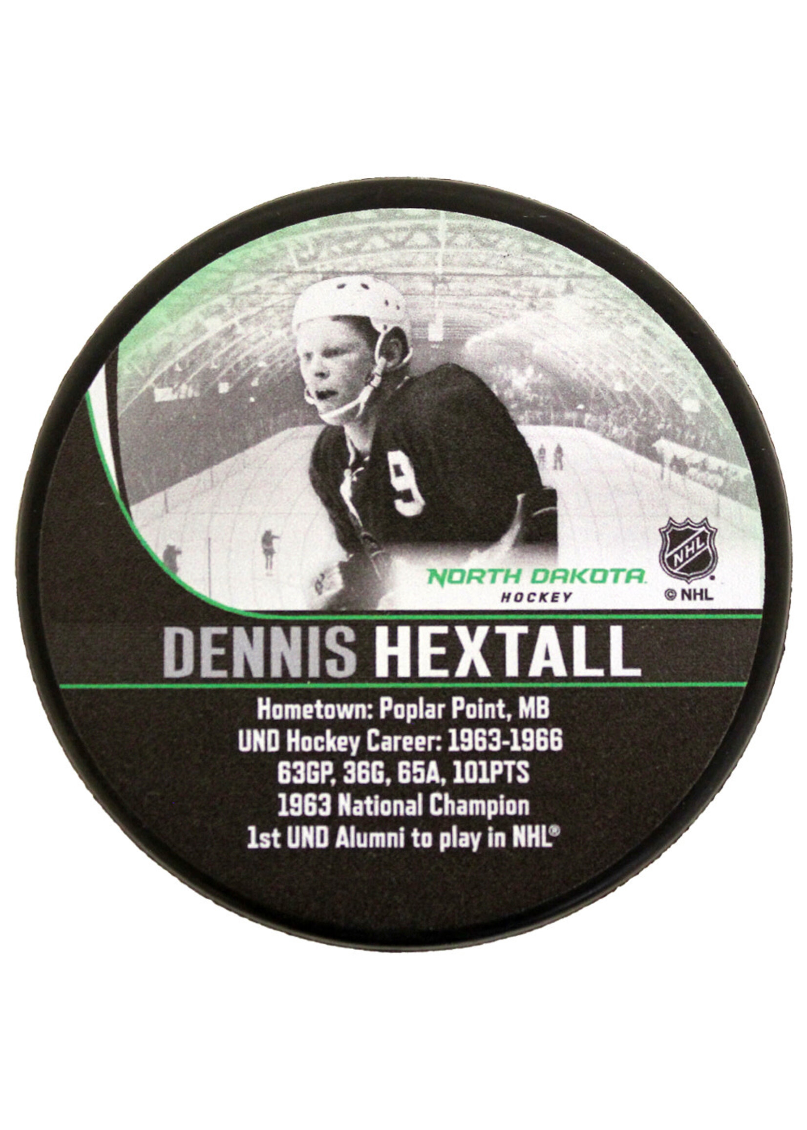 Wincraft UND Alumni Dennis Hextall Puck