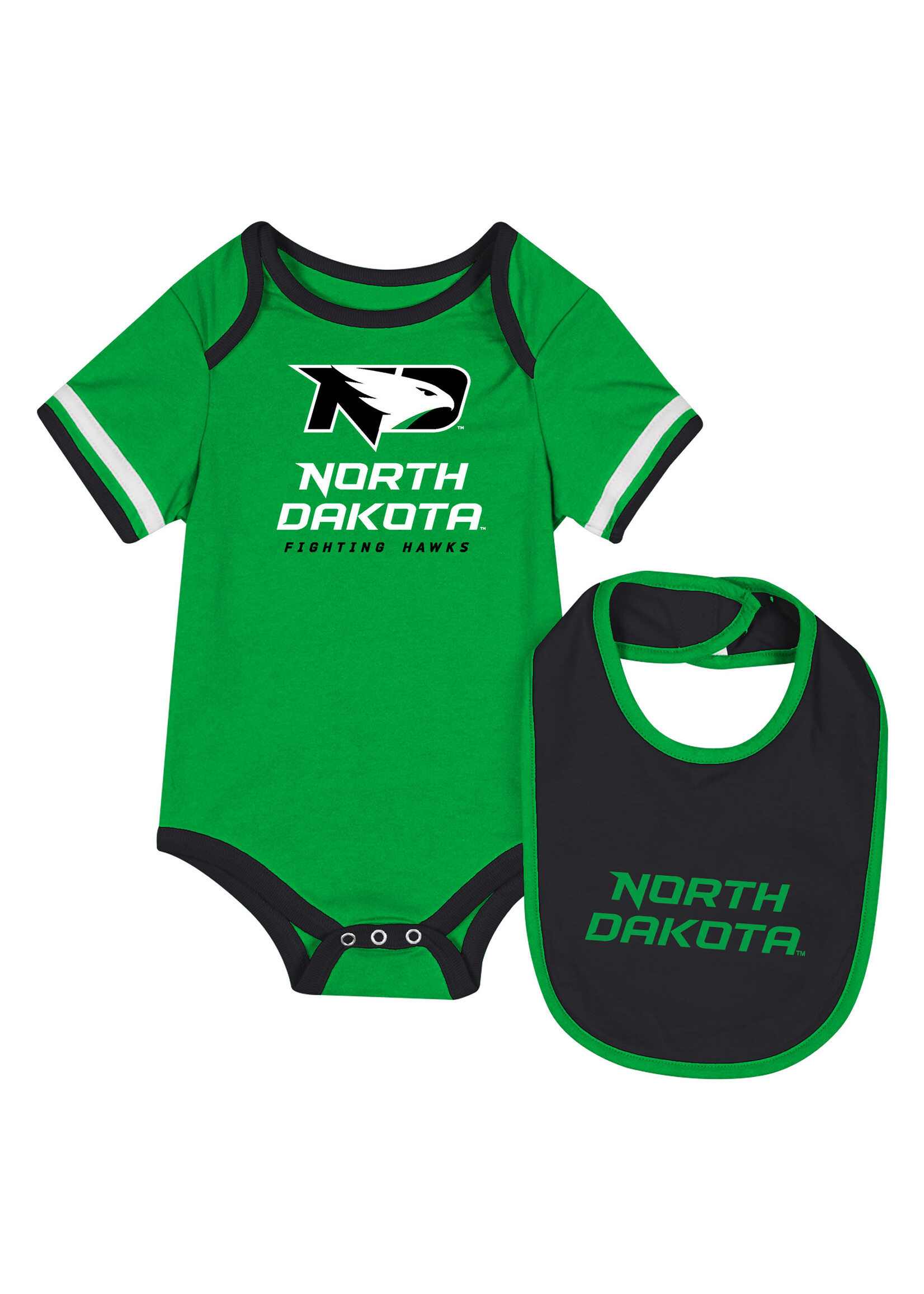 Colosseum Athletics Infant "The Gift" Fighting Hawks Onesie & Bib Set