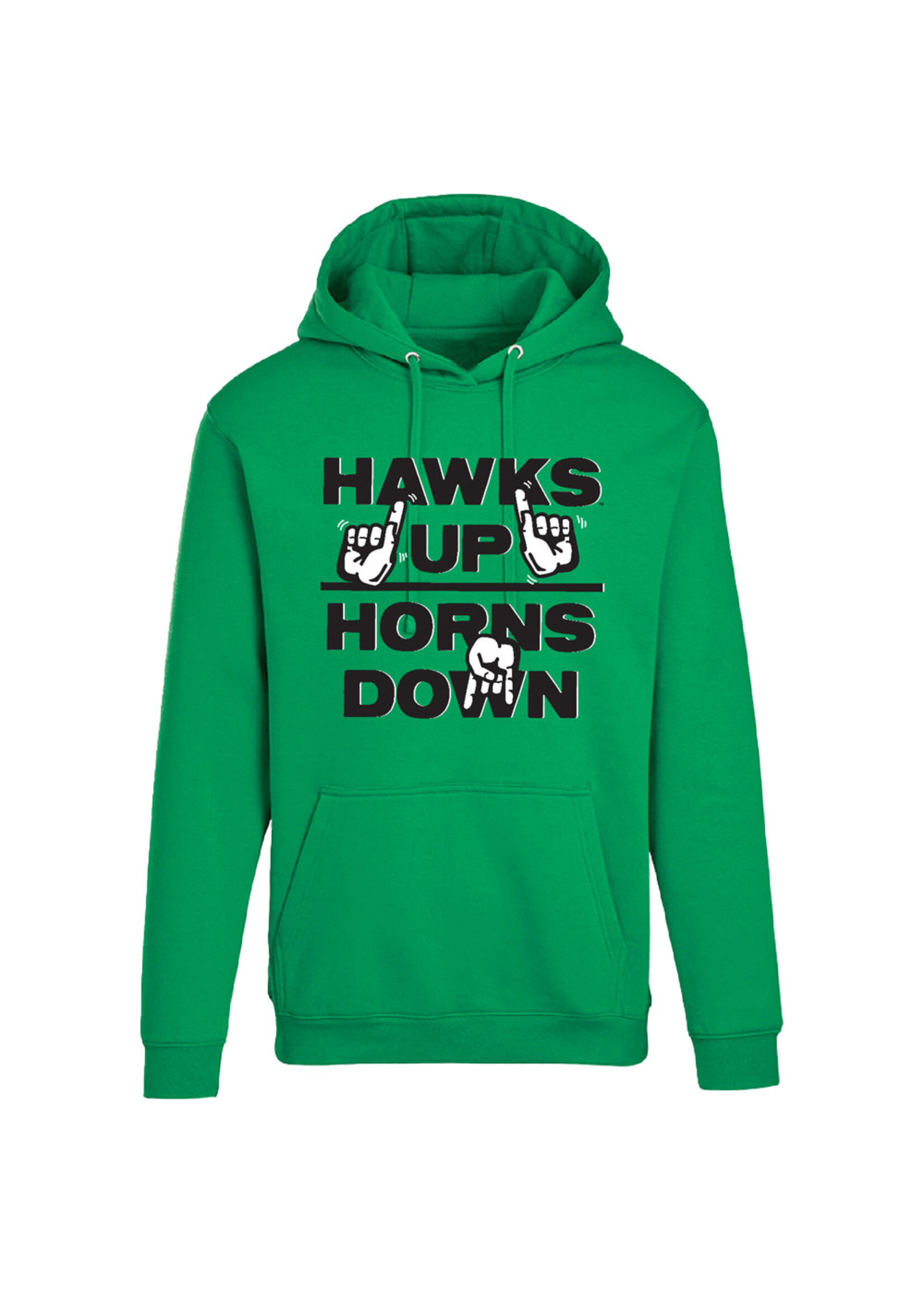 AHUNDYP Hawks UP Horns DOWN Hood