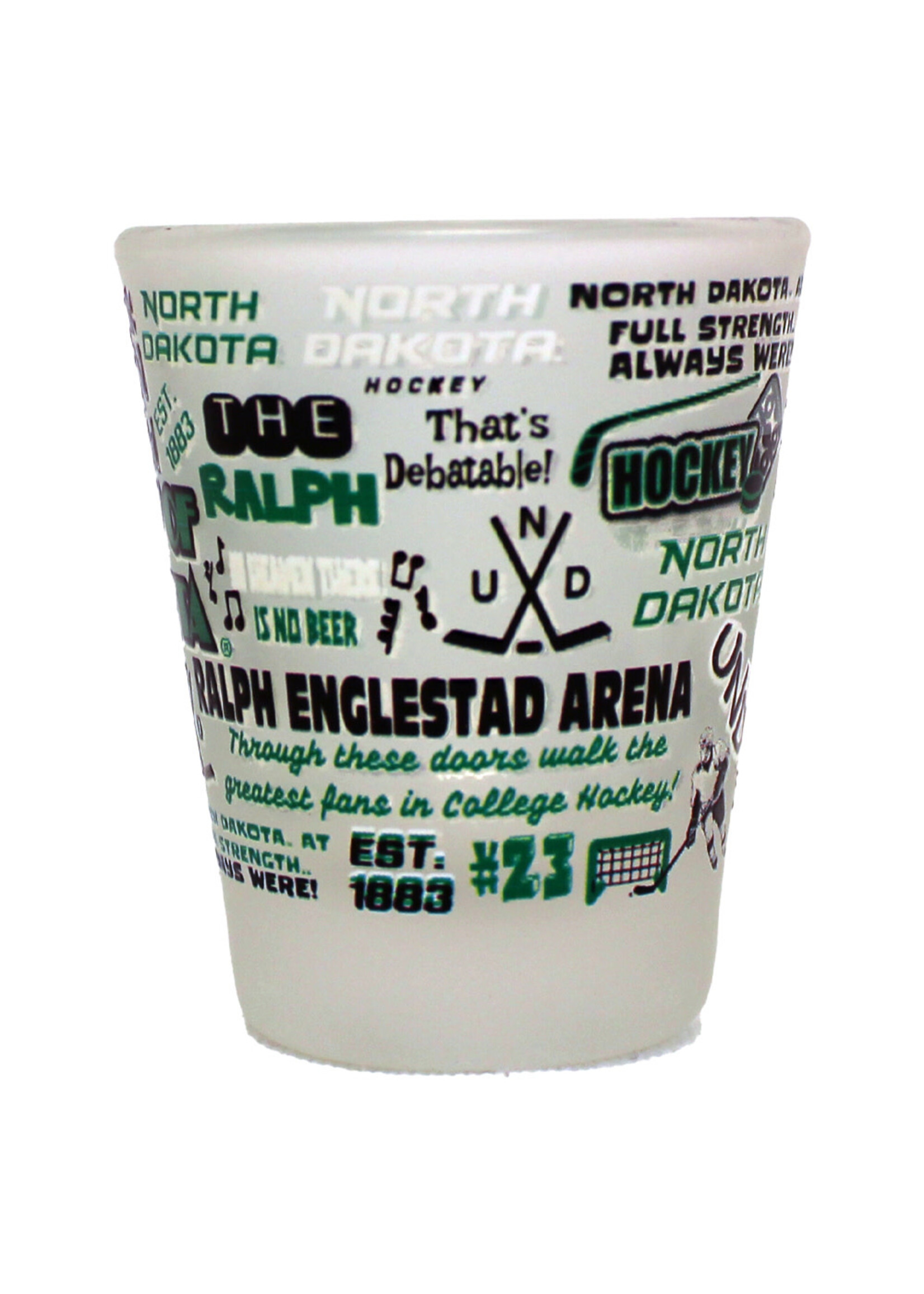 Frosted University of North Dakota Shot Glass