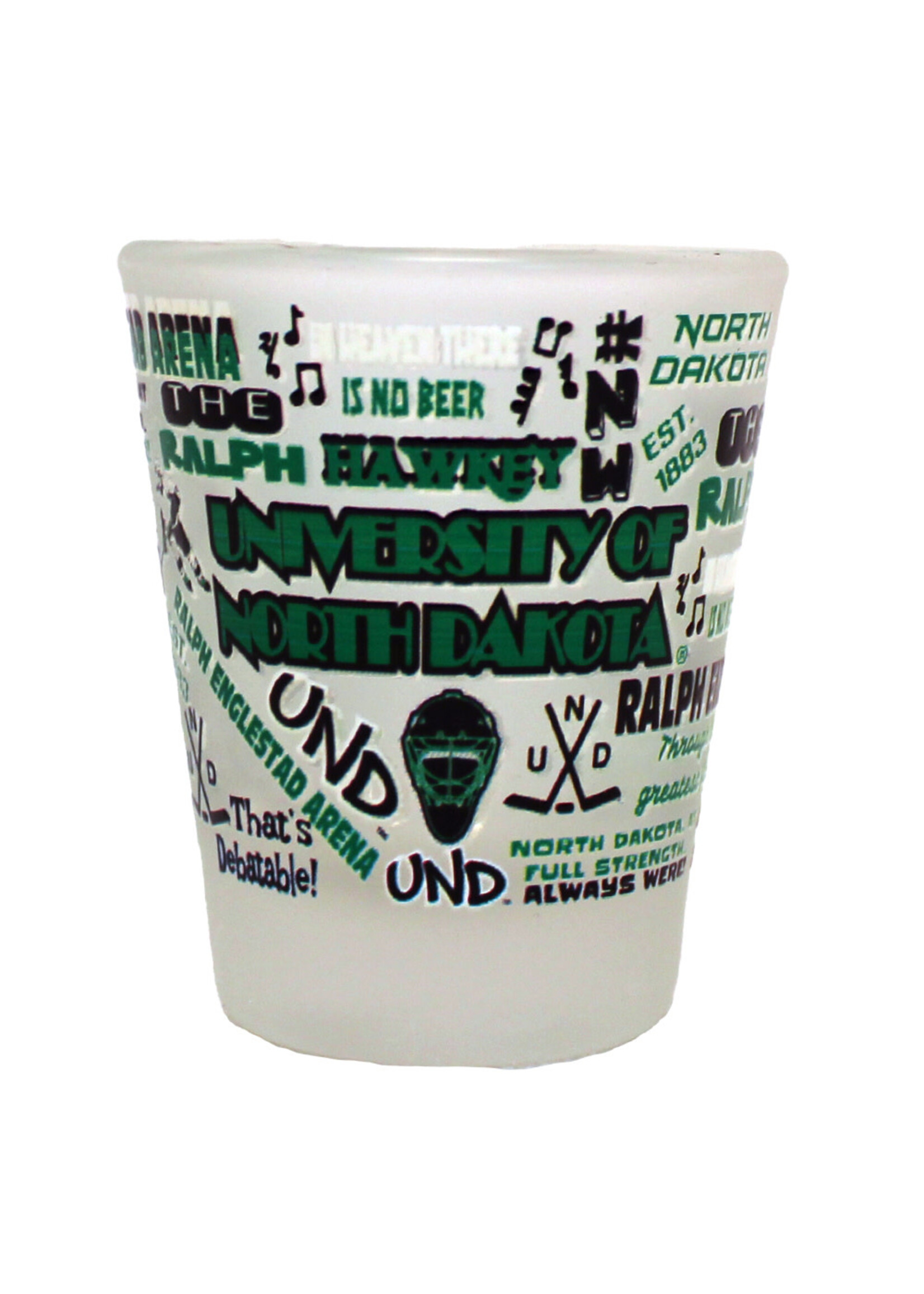 Frosted University of North Dakota Shot Glass
