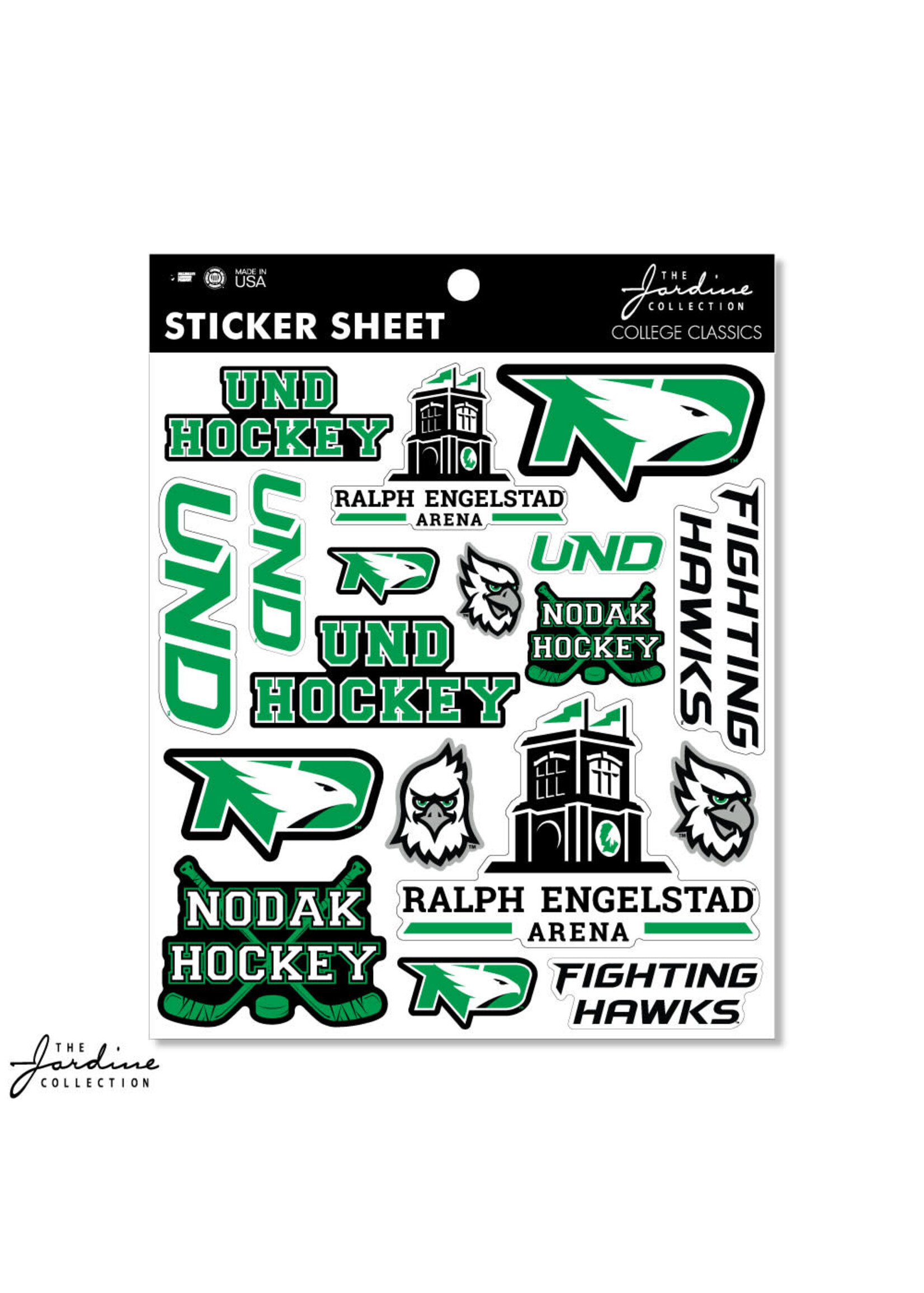 UND Assorted Sticker Sheet