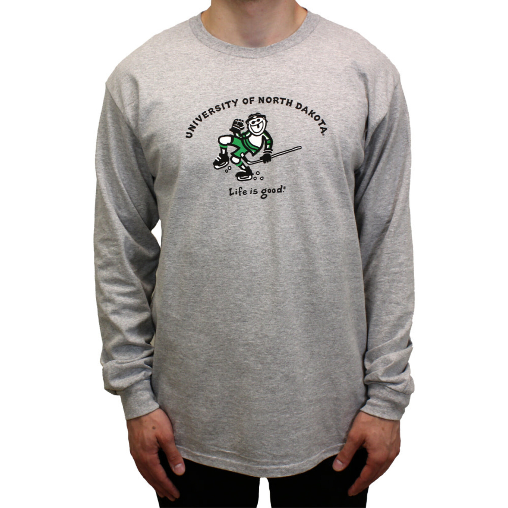 Blue 84 UND Hockey Life is Good Celly Long Sleeve Tee