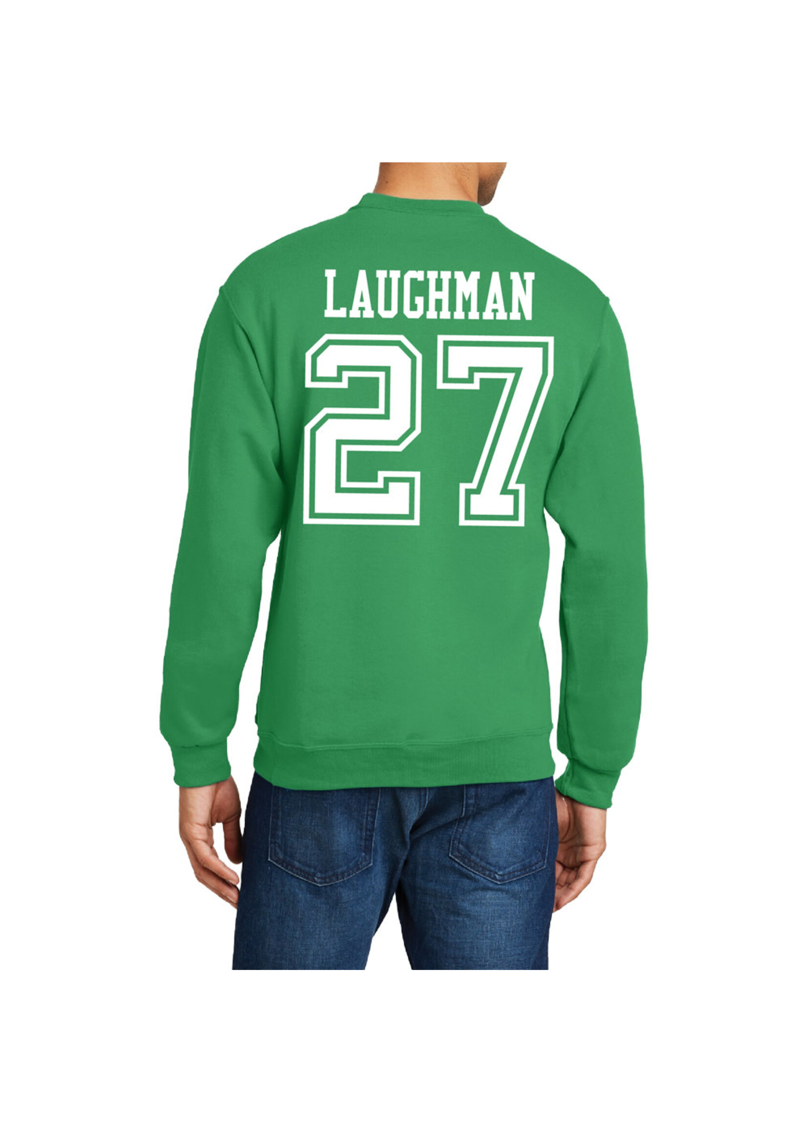 AHUNDYP #27 Kenten Laughman North Dakota Football Sport Adult Crew