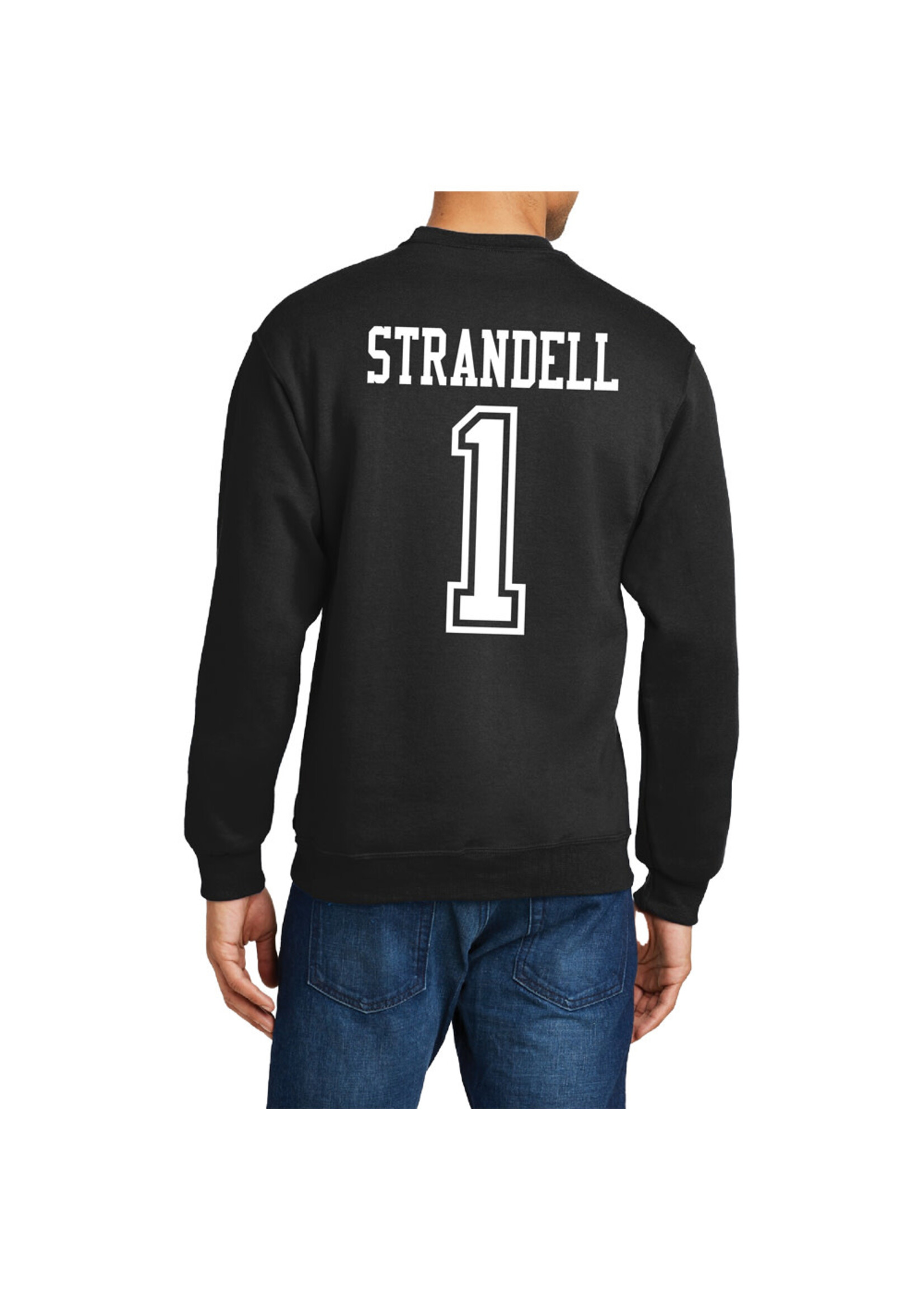 AHUNDYP #1 Sam Strandell North Dakota Football Sport Adult Crew