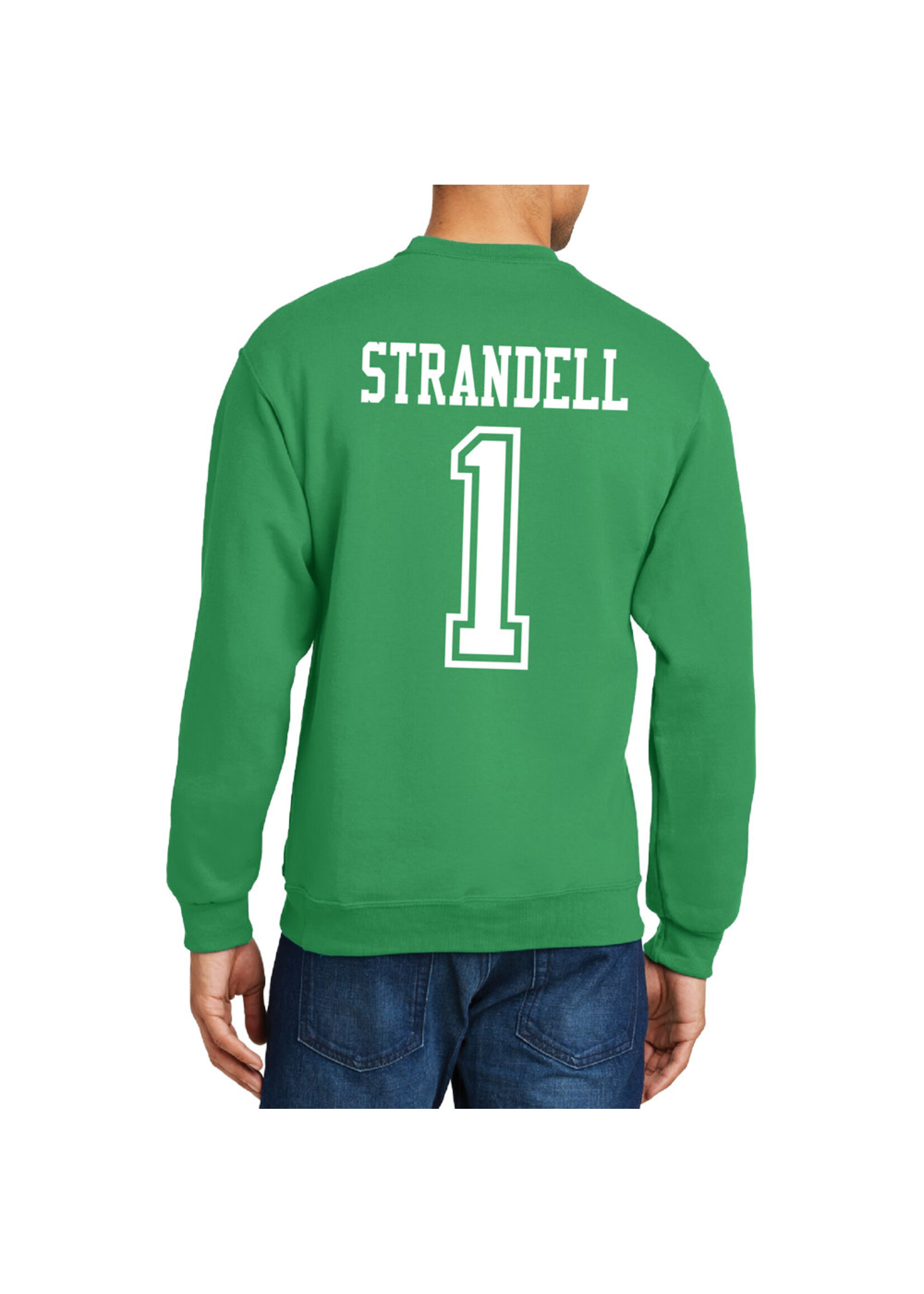 AHUNDYP #1 Sam Strandell North Dakota Football Sport Adult Crew