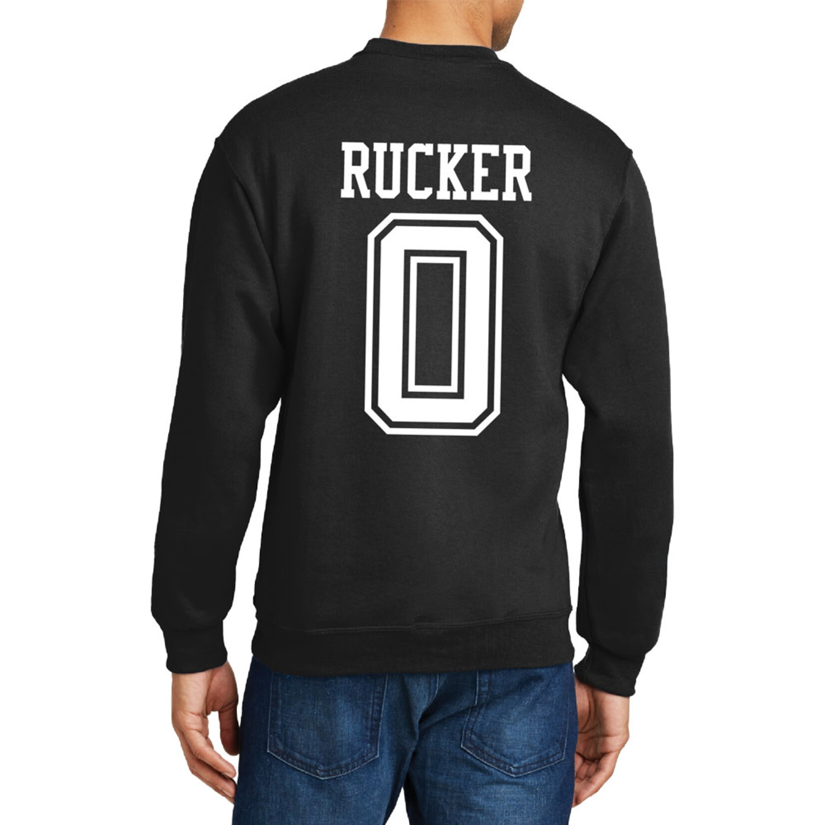 AHUNDYP #0 Lance Rucker North Dakota Football Sport Adult Crew