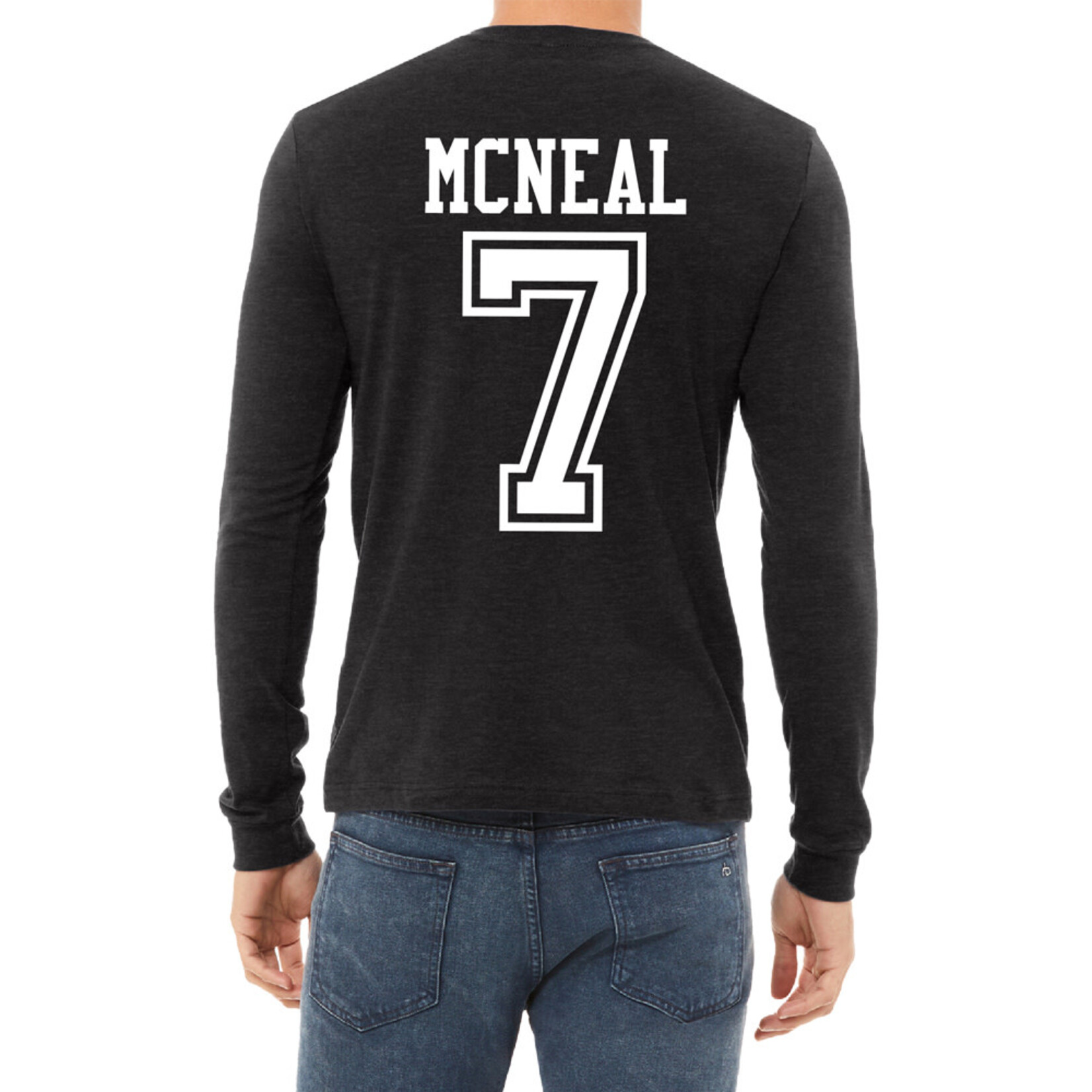 AHUNDYP #7 Malachi McNeal North Dakota Football Sport Adult Long Sleeve