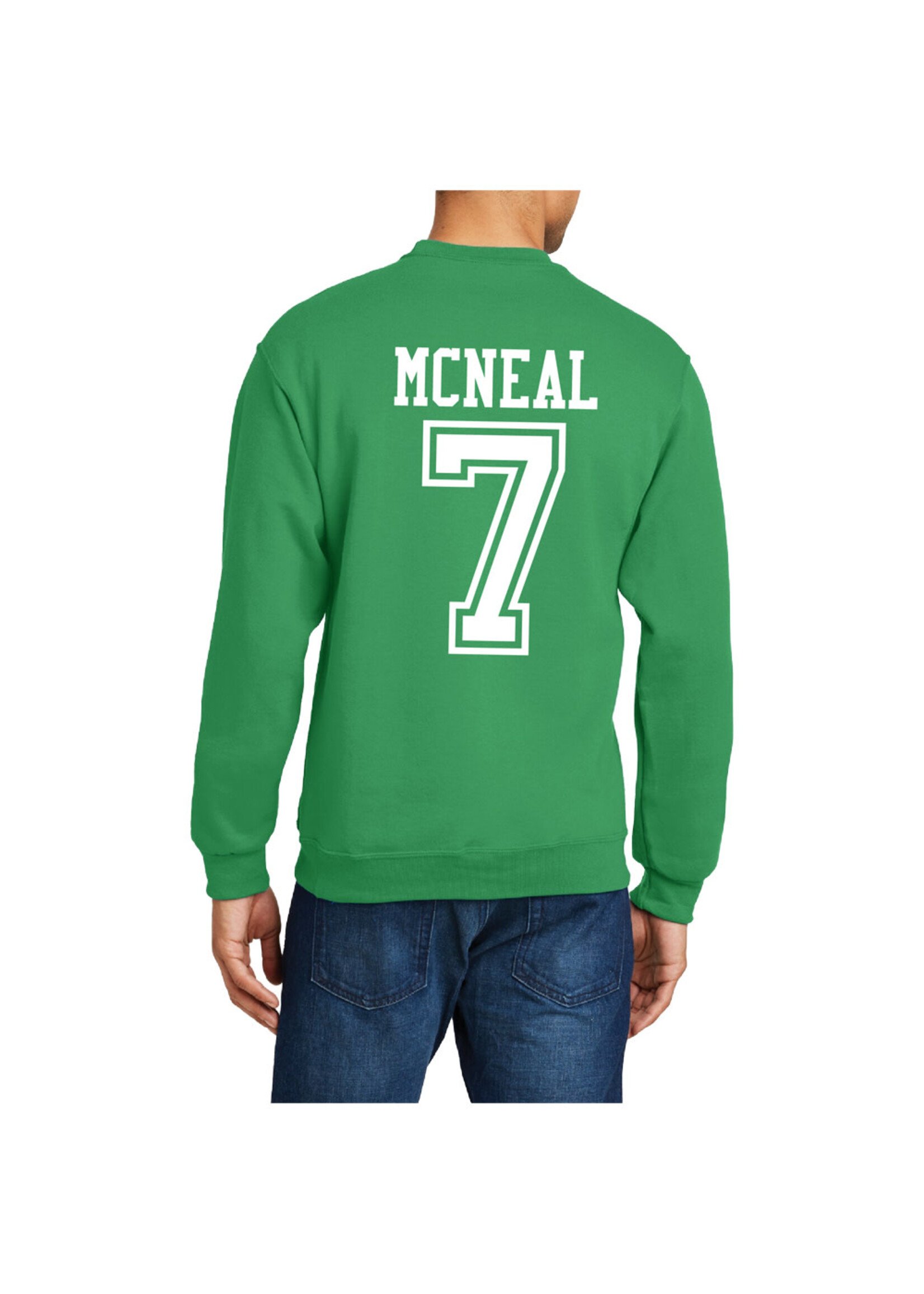 AHUNDYP #7 Malachi McNeal North Dakota Football Sport Adult Crew