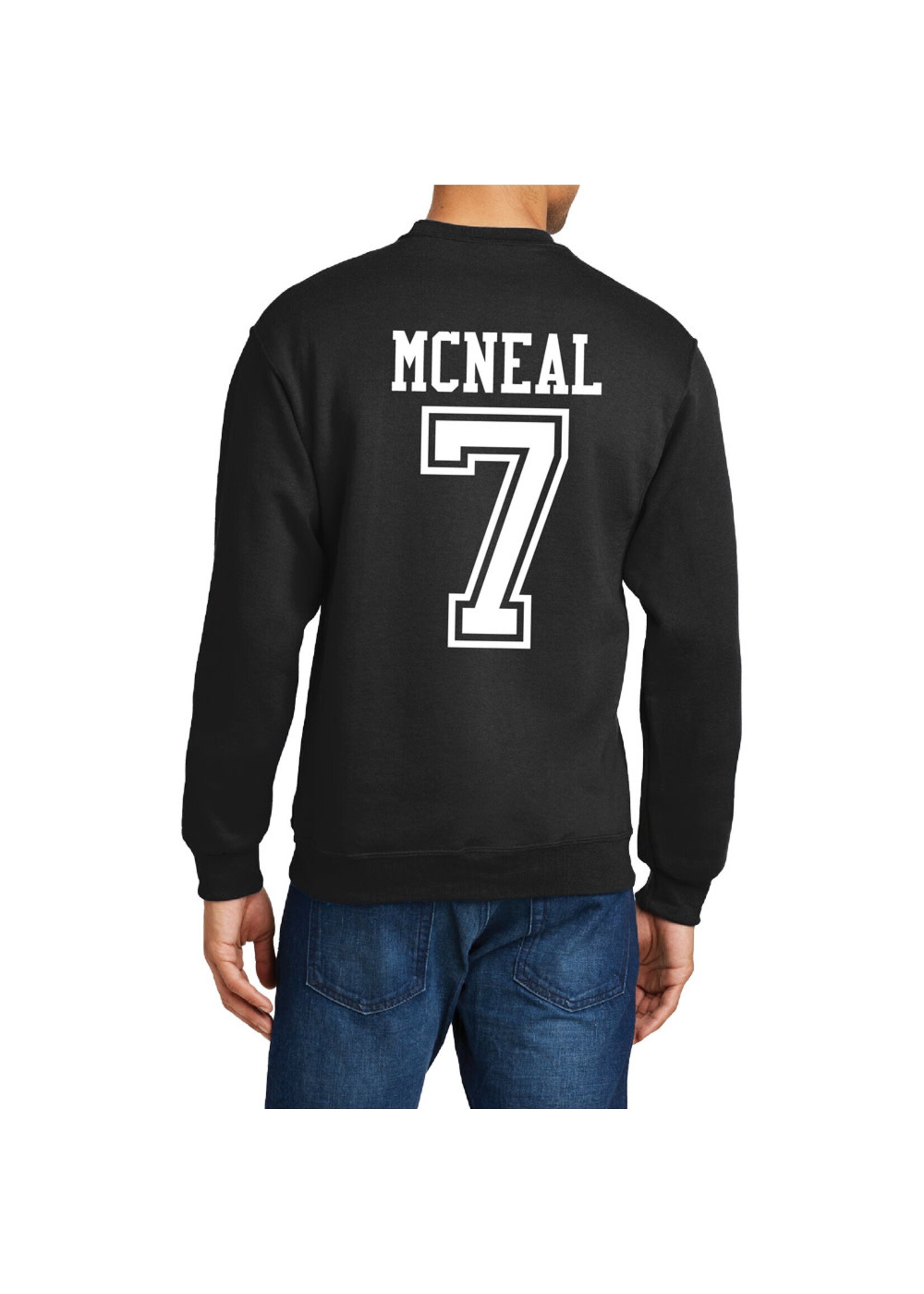 AHUNDYP #7 Malachi McNeal North Dakota Football Sport Adult Crew