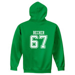 AHUNDYP #67 Liam Becher North Dakota Football Sport Adult Hood
