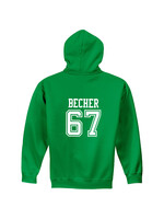 AHUNDYP #67 Liam Becher North Dakota Football Sport Youth Hood
