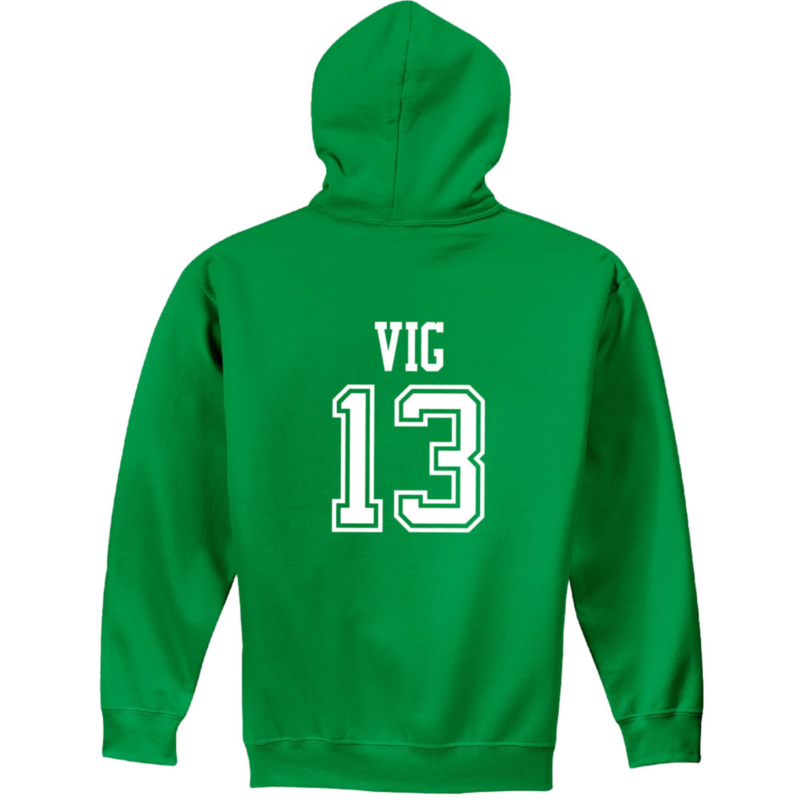 AHUNDYP #13 Kaden Vig North Dakota Football Sport Youth Hood