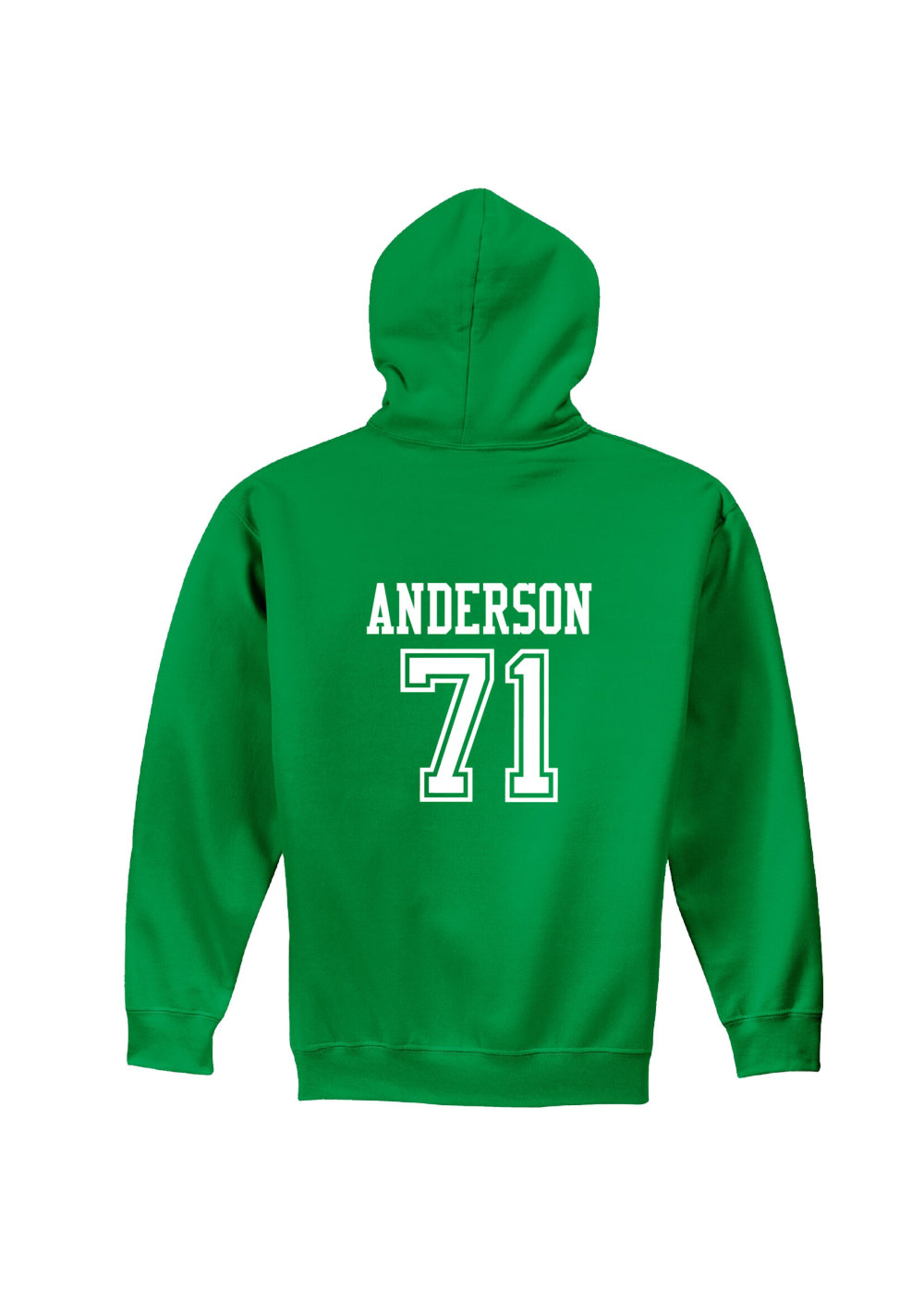 AHUNDYP #71 Seth Anderson North Dakota Football Sport Youth Hood