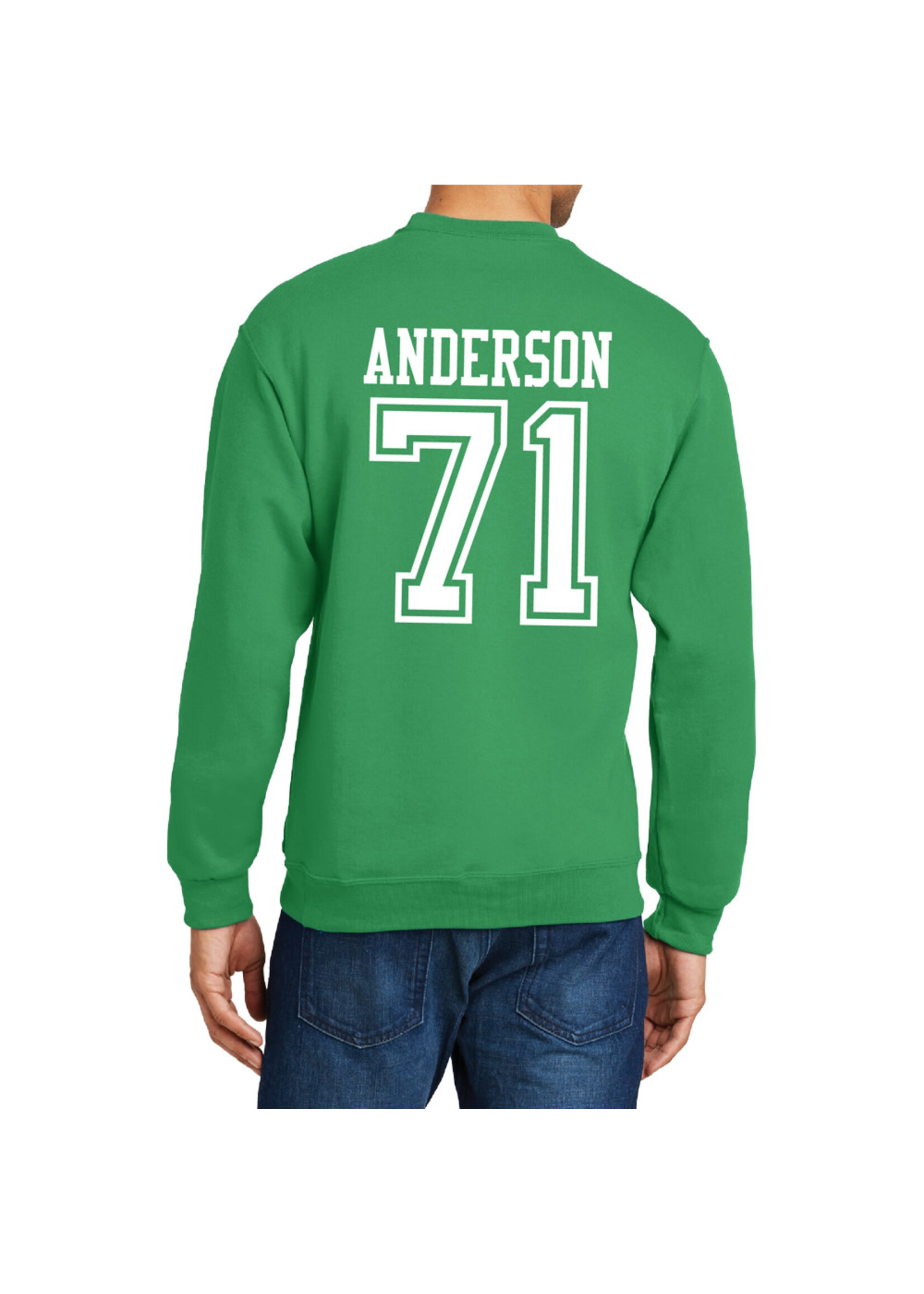 AHUNDYP #71 Seth Anderson North Dakota Football Sport Adult Crew