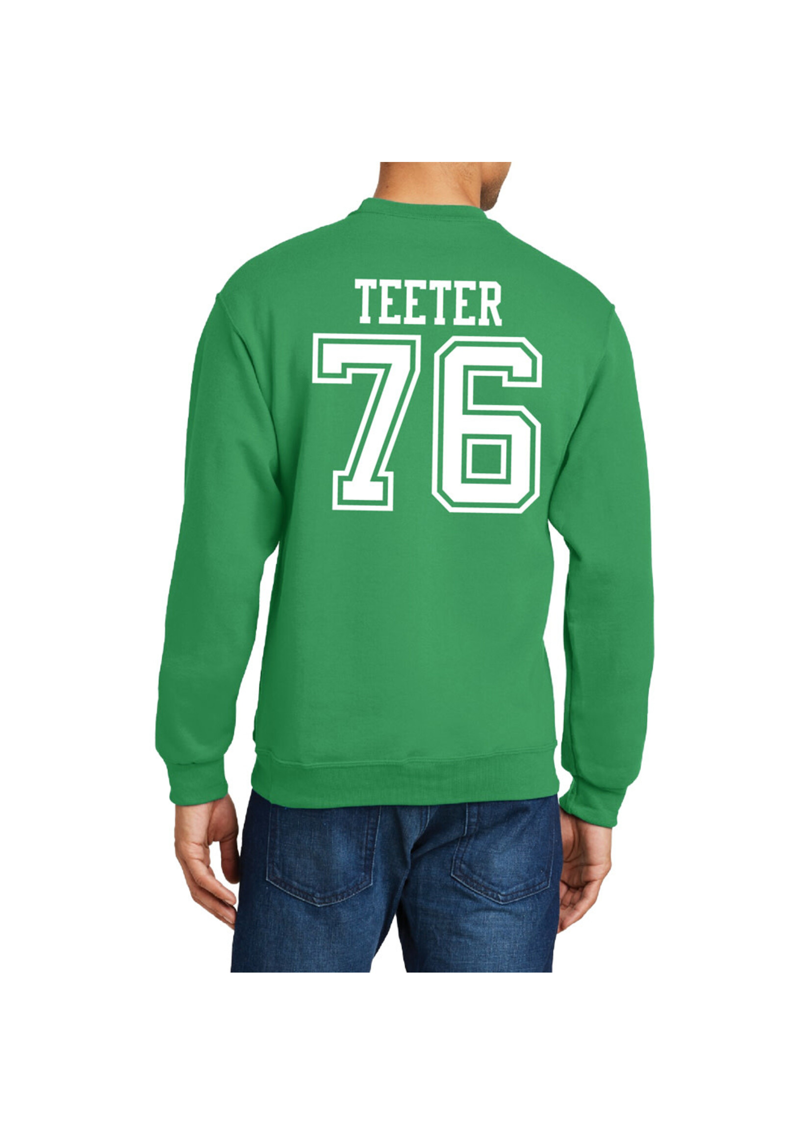 AHUNDYP #76 Ayden Teeter North Dakota Football Sport Adult Crew