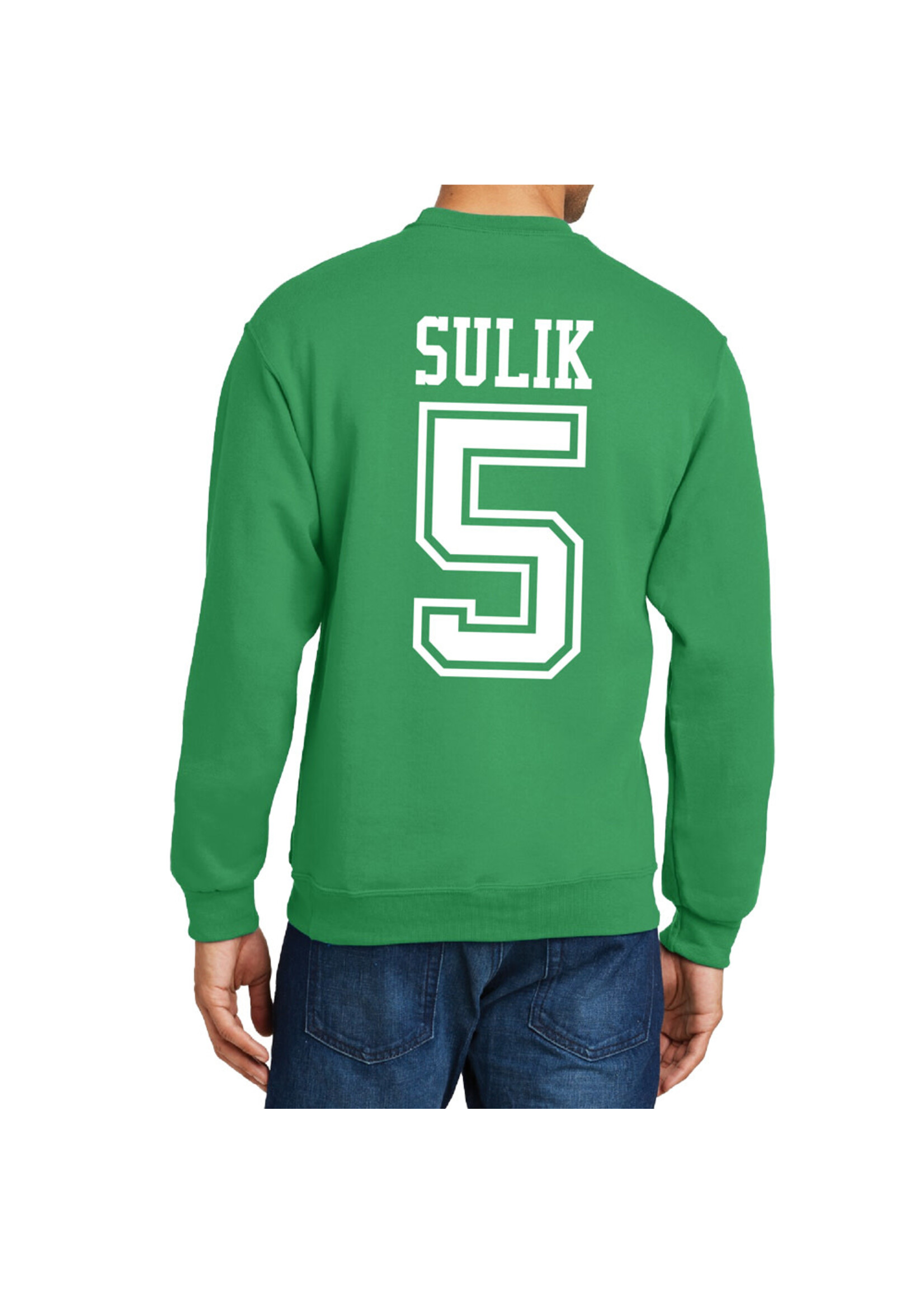 AHUNDYP #5 Jack Sulik North Dakota Football Sport Adult Crew