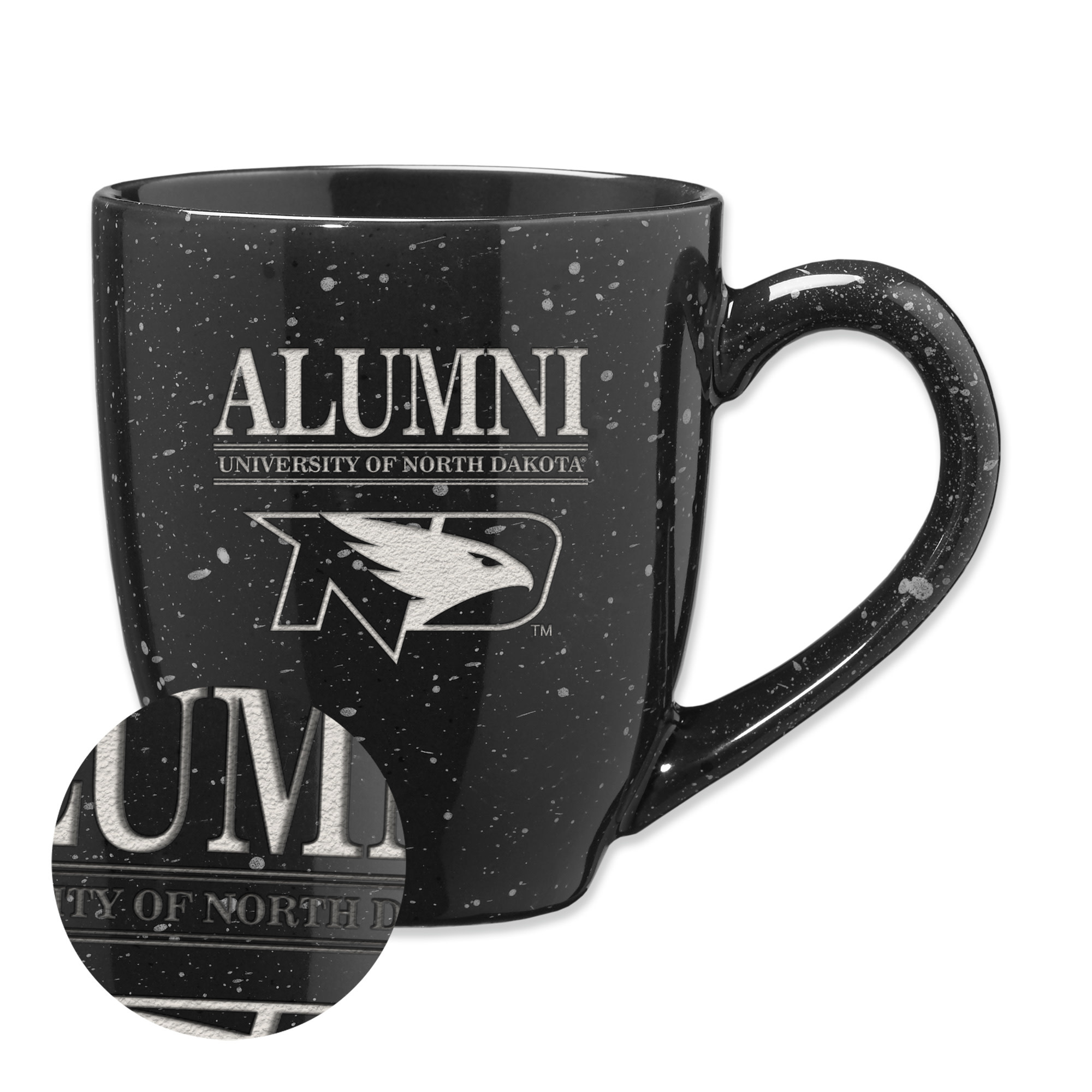 UND Fighting Hawks Alumni 16oz Bistro Mug - Sioux Shop at Ralph Engelstad  Arena
