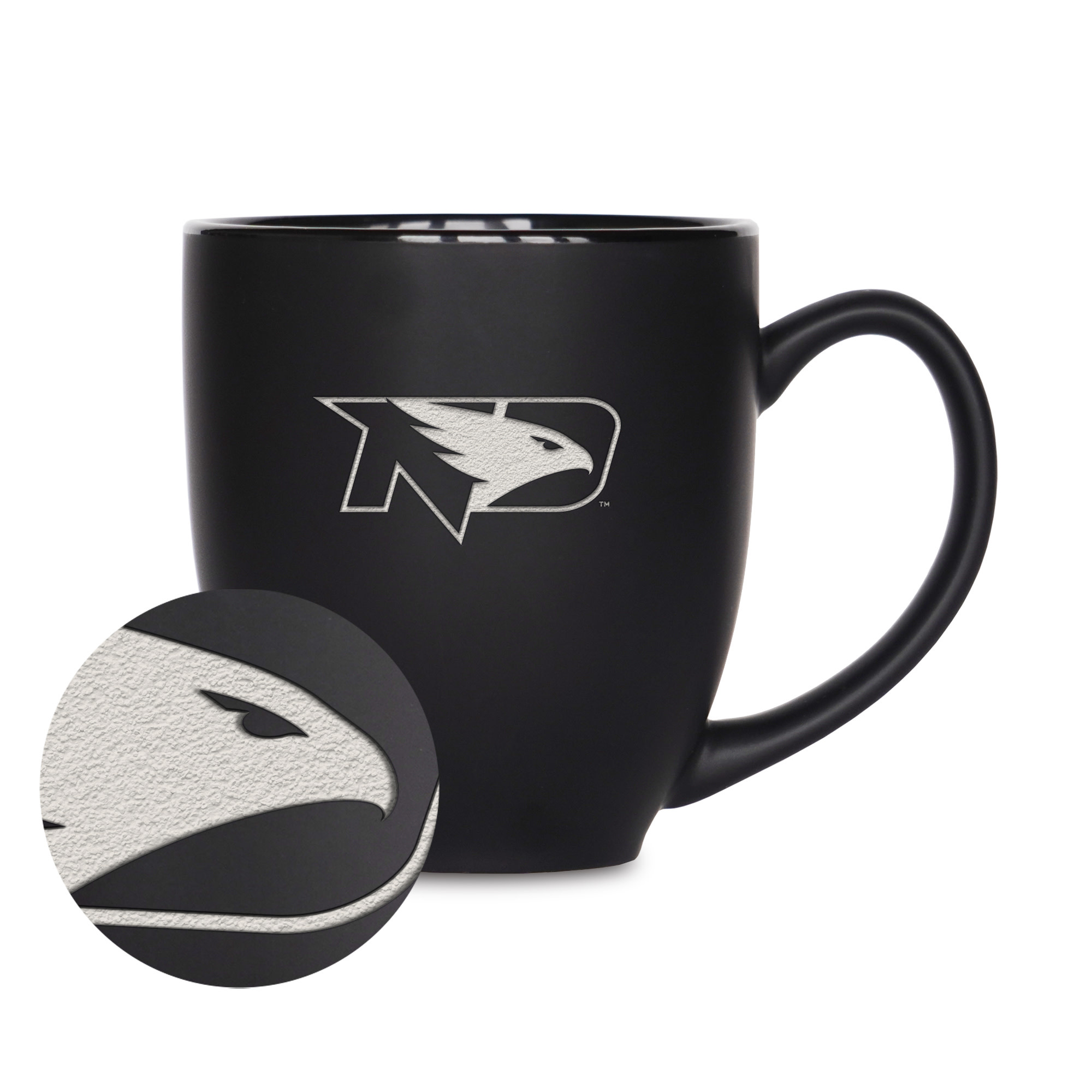 UND Fighting Hawks Bistro 15oz Mug - Sioux Shop at Ralph Engelstad Arena