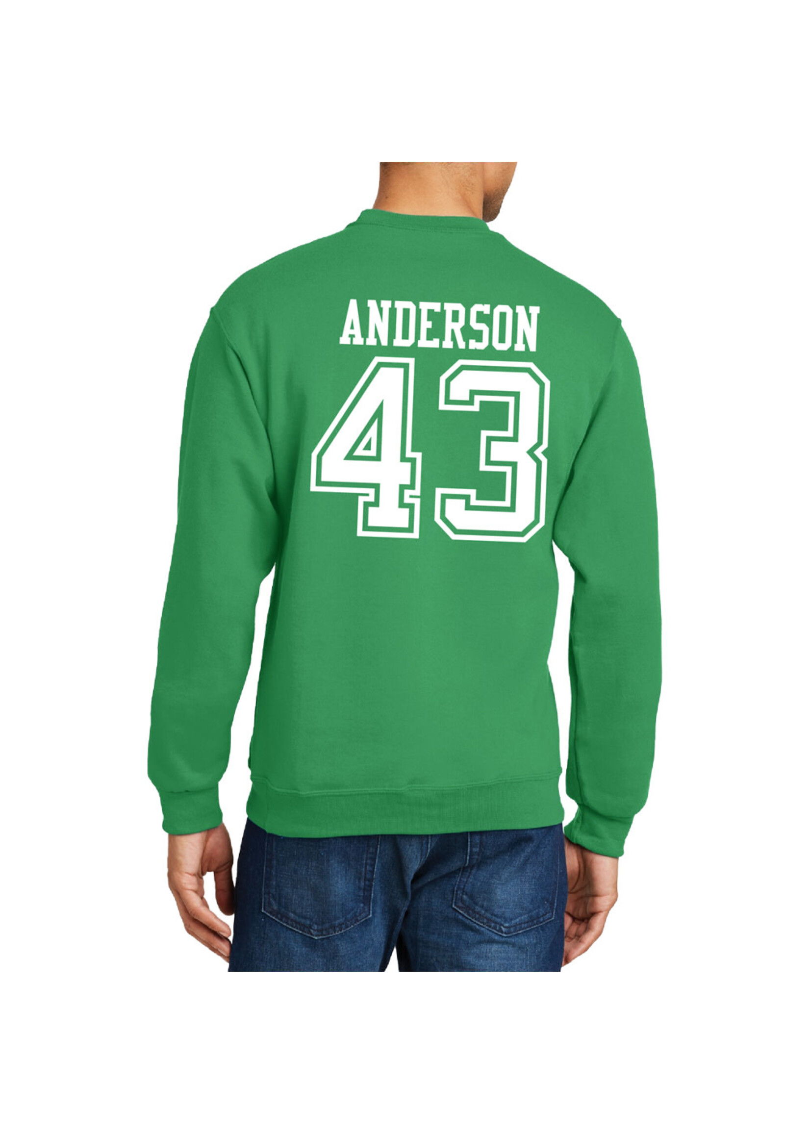 AHUNDYP #43 Gabriel Anderson North Dakota Football Sport Adult Crew