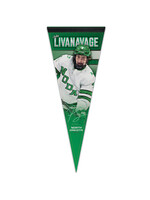 Wincraft Jake Livanavage #4 UND Hockey 12" x 30" Player Pennant