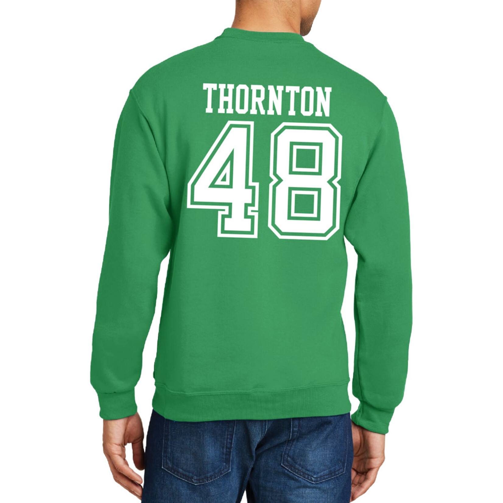 AHUNDYP #48 Brody Thornton North Dakota Football Sport Adult Crew