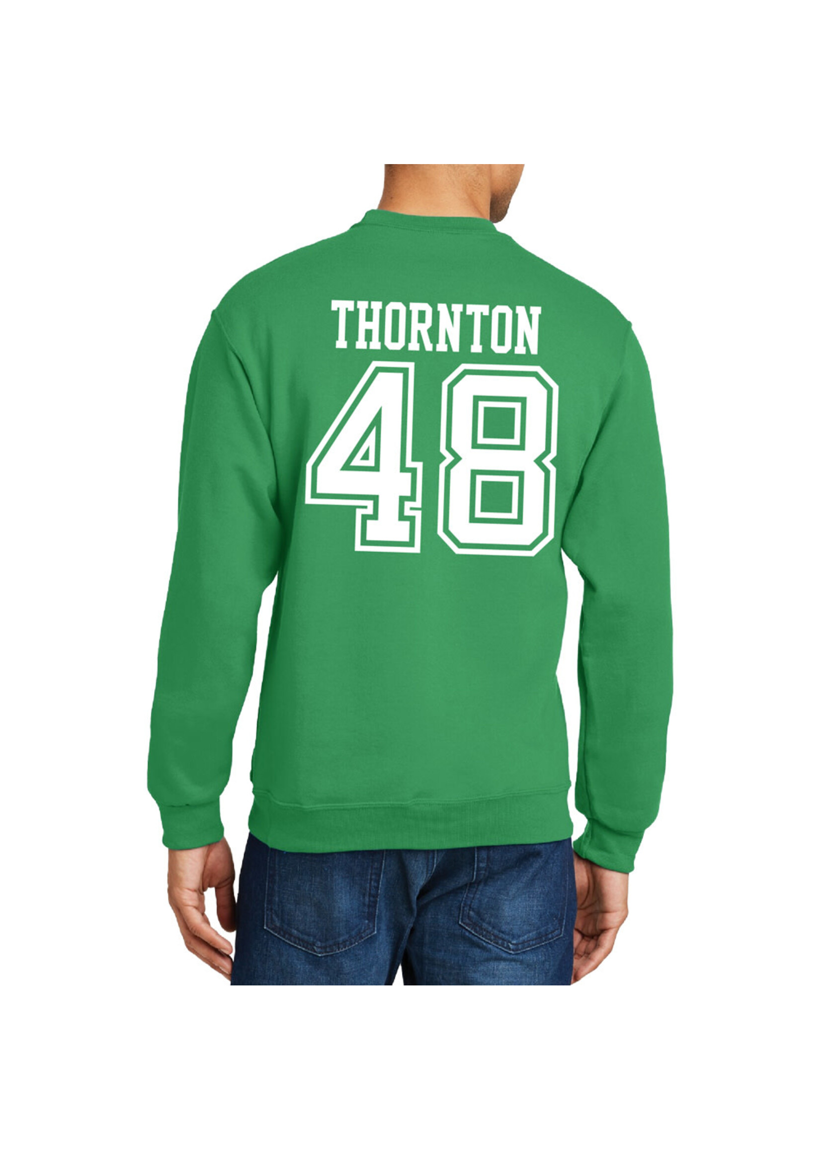 AHUNDYP #48 Brody Thornton North Dakota Football Sport Adult Crew