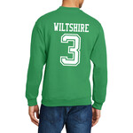 AHUNDYP #3 Jonethan Wiltshire North Dakota Football Sport Adult Crew