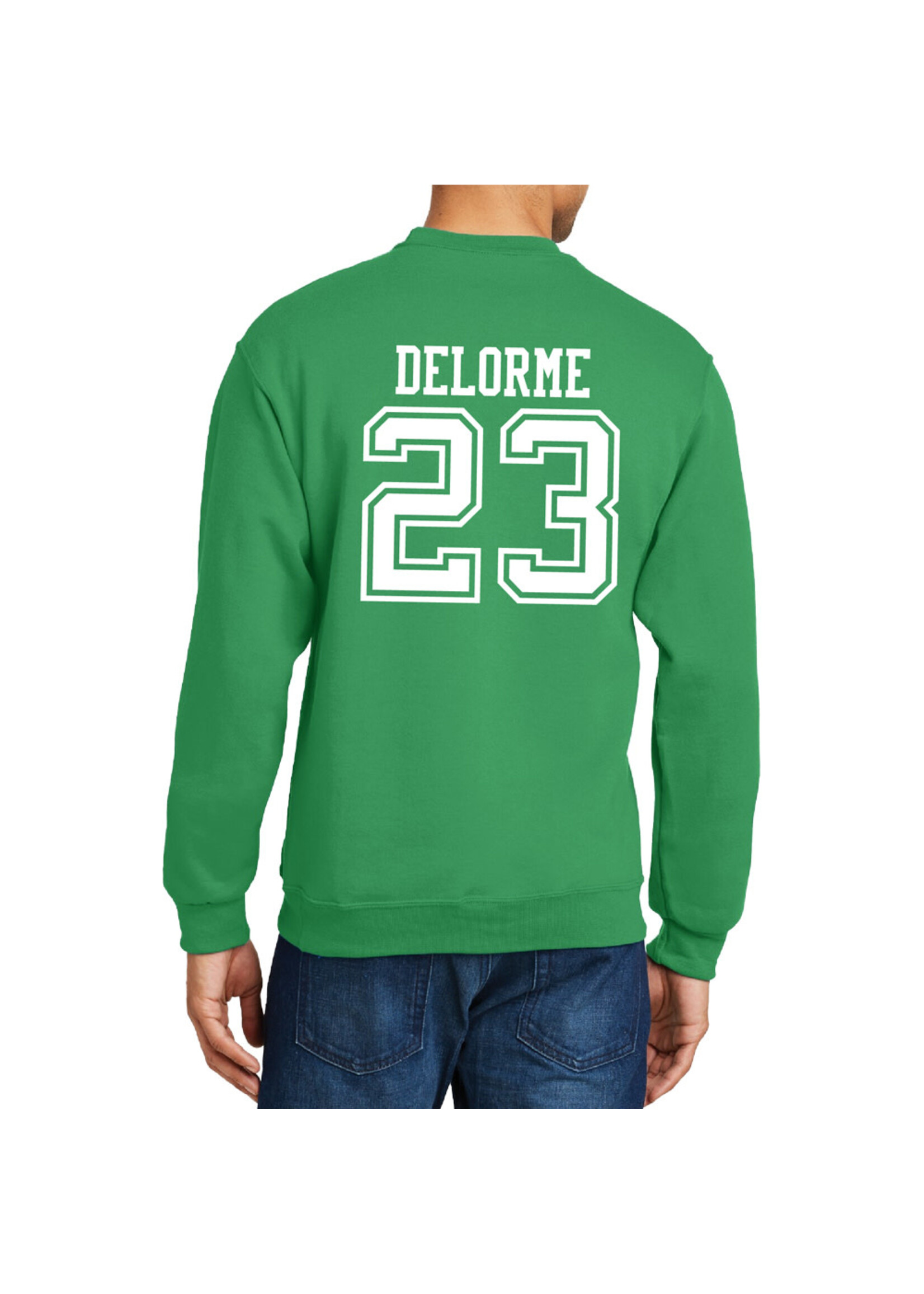 AHUNDYP #23 Wylee Delorme North Dakota Basketball Sport Adult Crew
