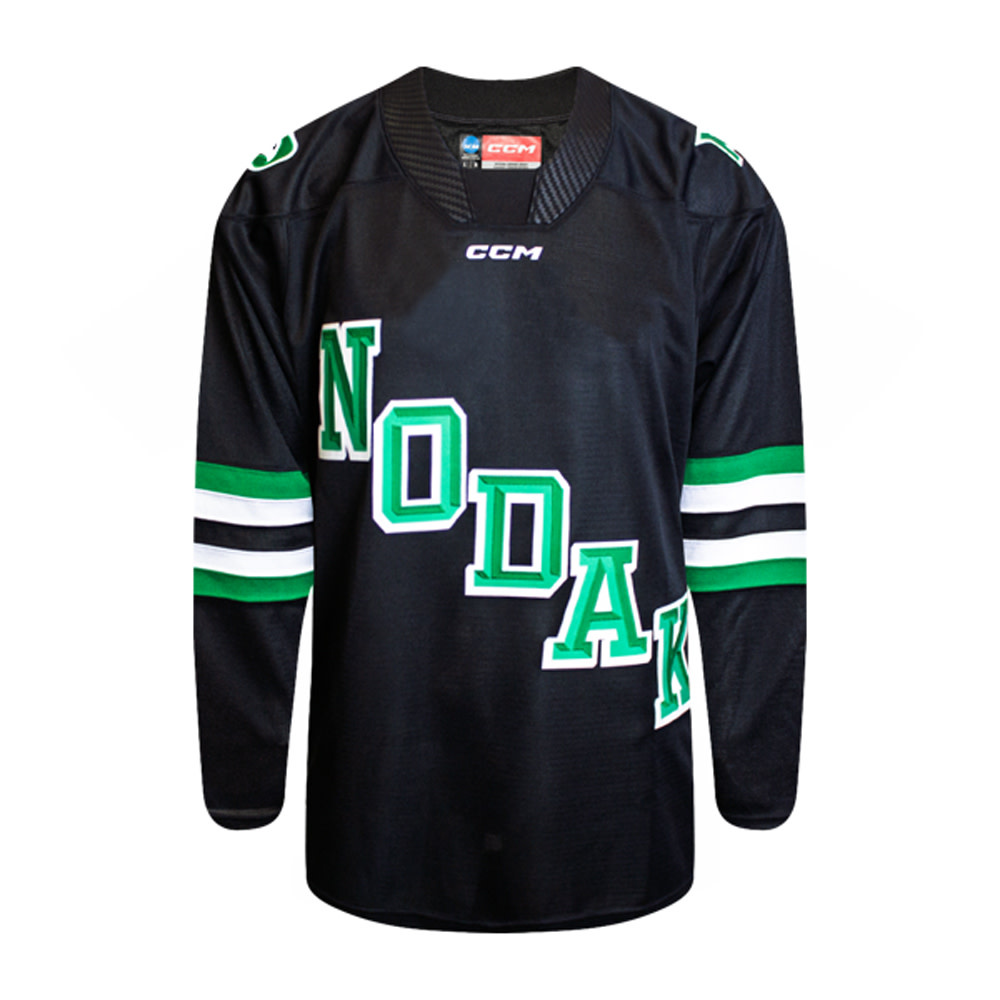 CCM Replica Road Alt. Black NODAK Hockey Jersey - Sioux Shop