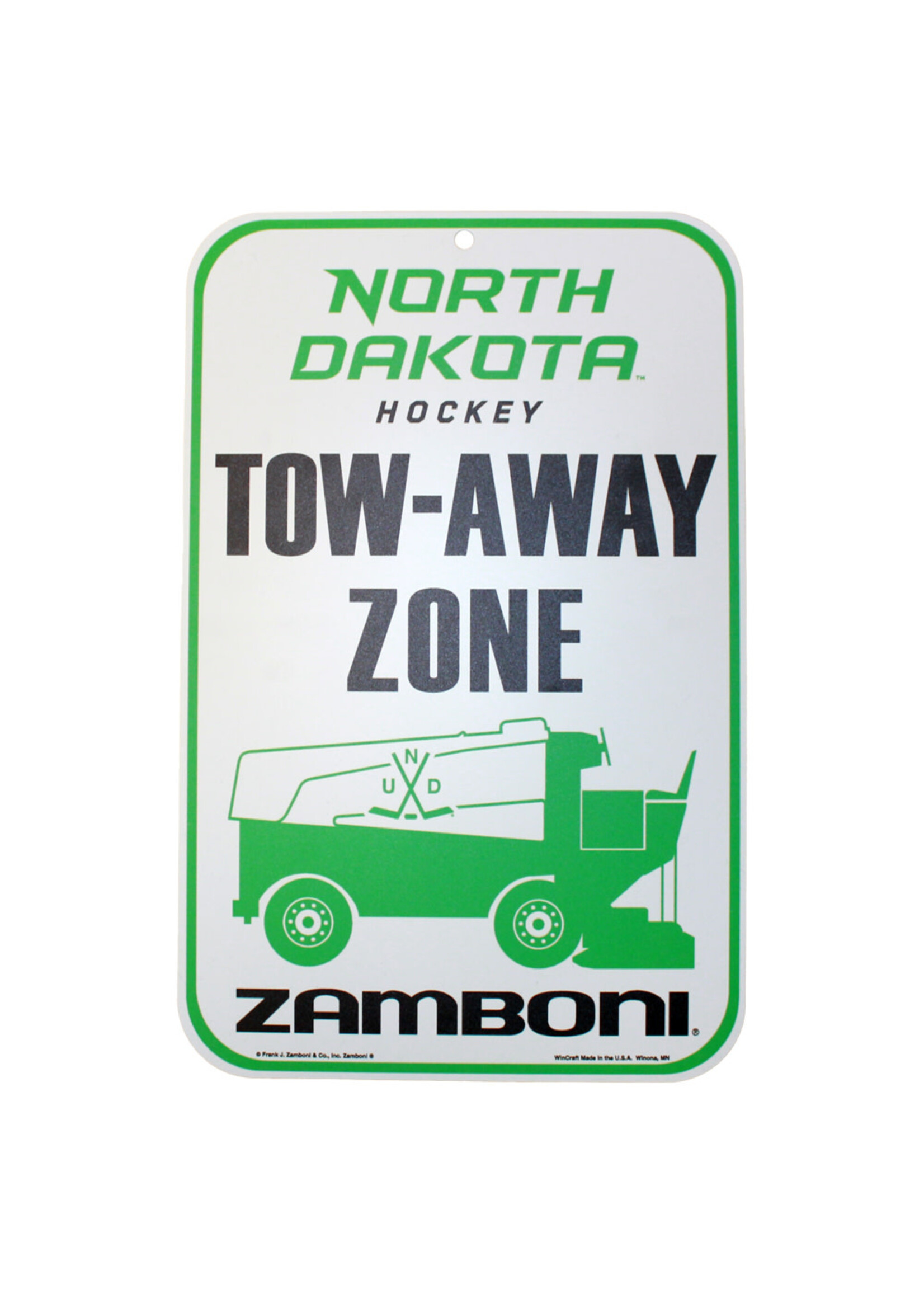 Wincraft North Dakota Hockey Tow Away Zone Parking Sign