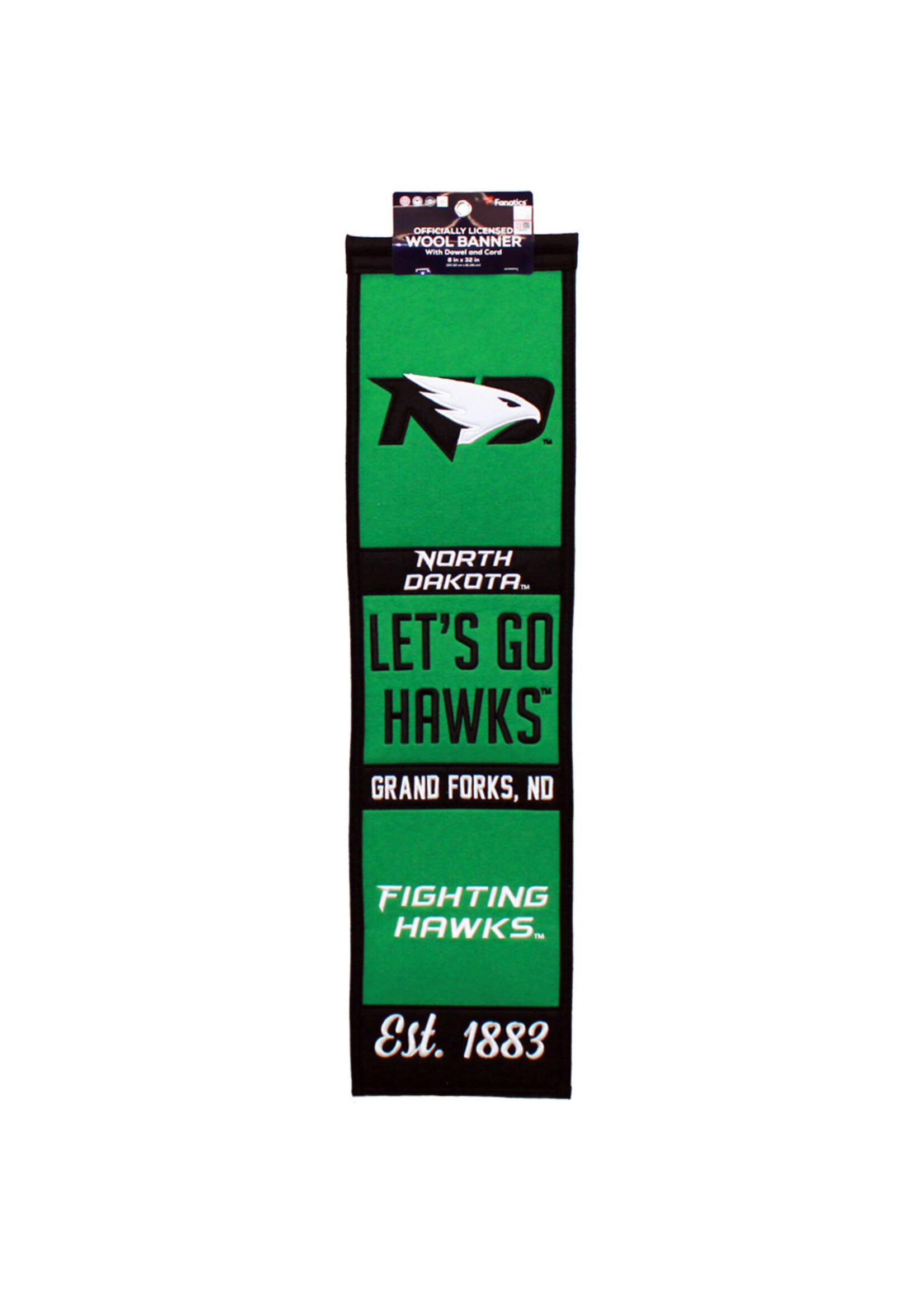 Wincraft North Dakota Fighting Hawks Wool Banner