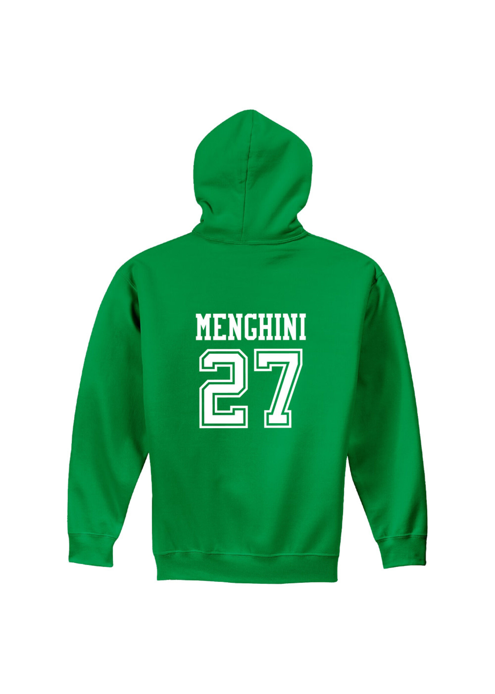 AHUNDYP #27 Anthony Menghini North Dakota Hockey Sport Youth Hood