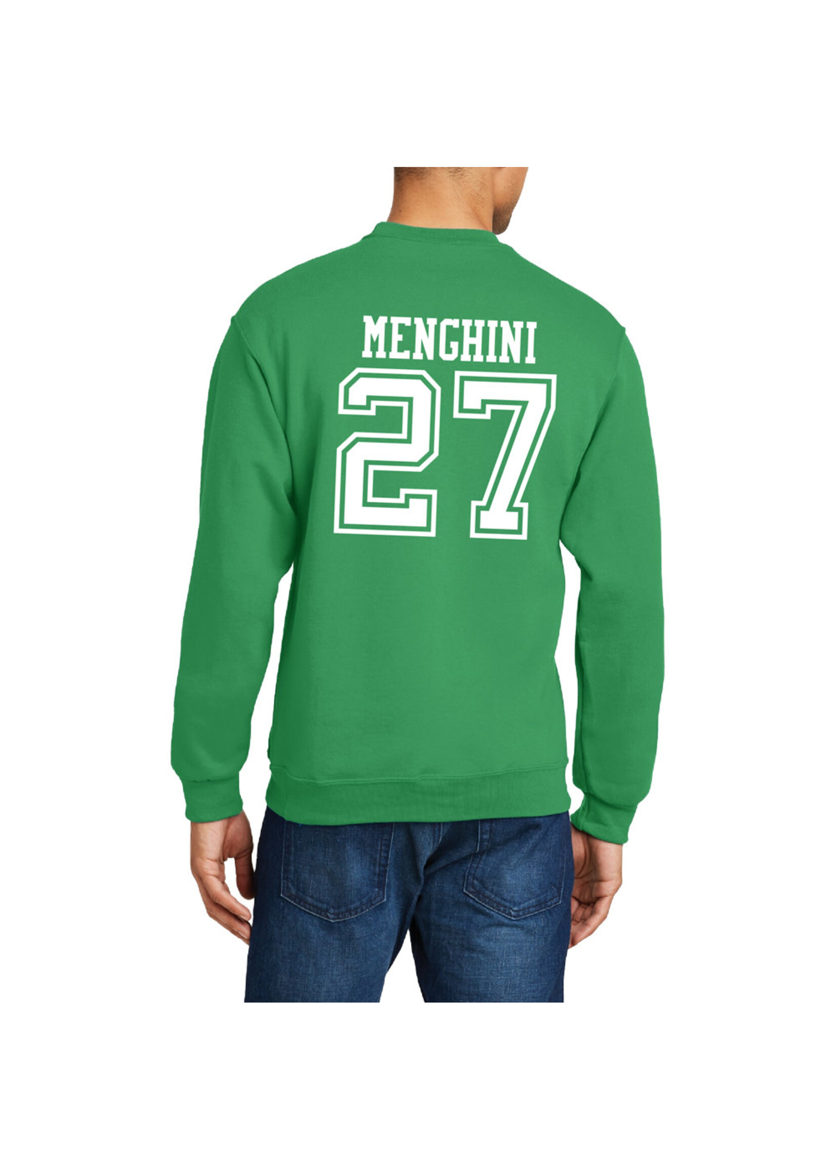 AHUNDYP #27 Anthony Menghini North Dakota Hockey Sport Adult Crew