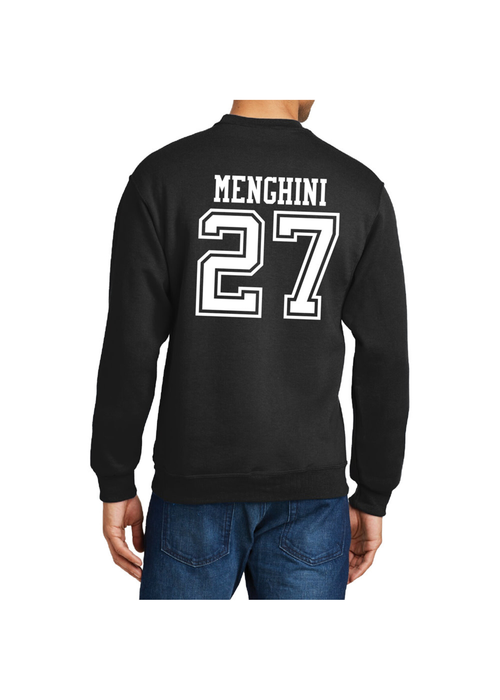 AHUNDYP #27 Anthony Menghini North Dakota Hockey Sport Adult Crew