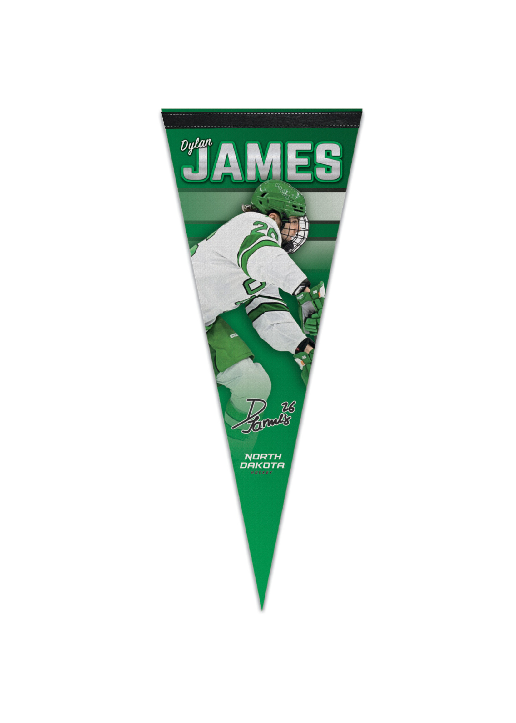 Wincraft Dylan James #26 UND Hockey 12" x 30" Player Pennant