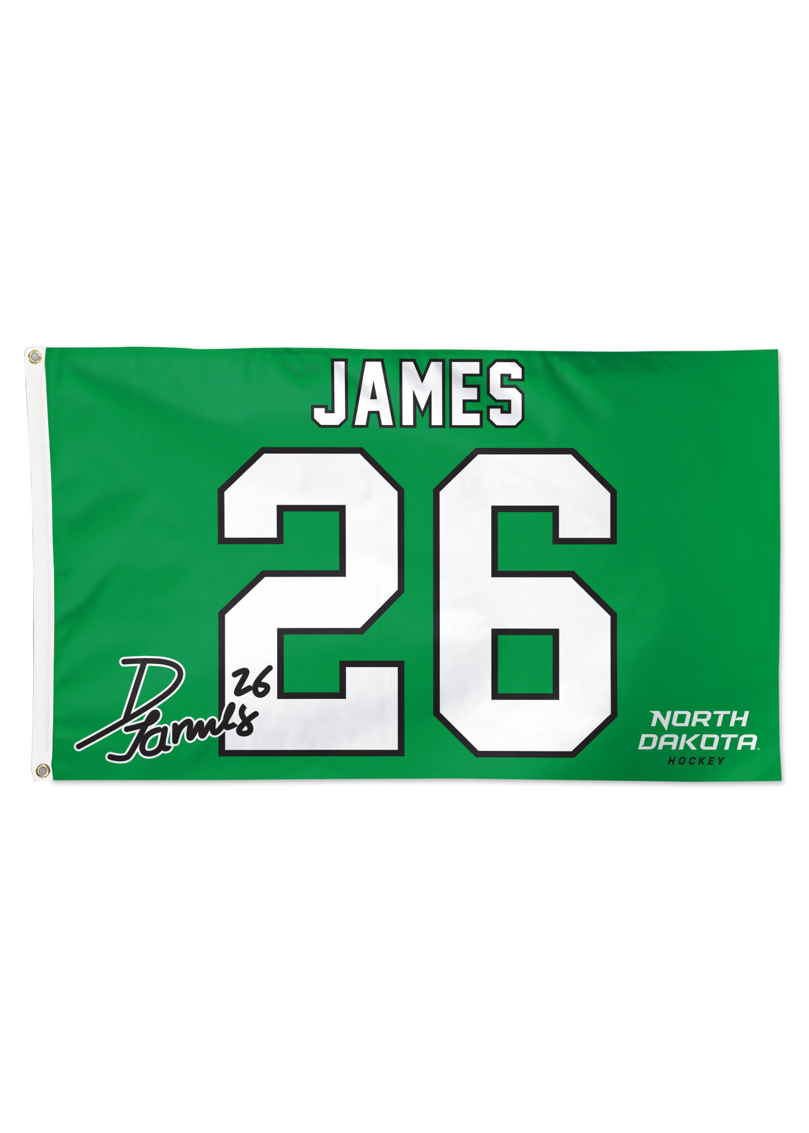 Wincraft Dylan James #26 UND Hockey 3' x 5' Flag