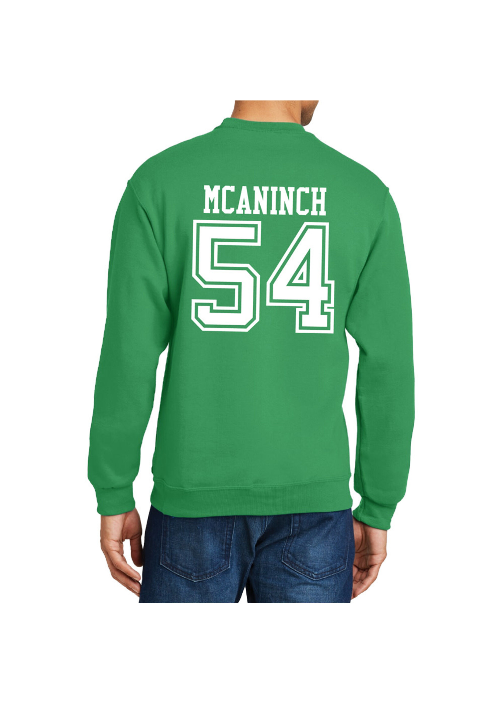 AHUNDYP #54 Frank McAninch North Dakota Football Sport Adult Crew