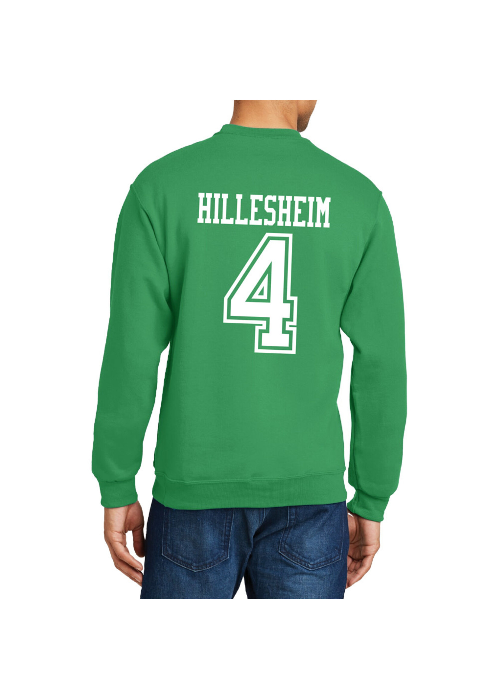 AHUNDYP #4 Lauren Hillesheim North Dakota Basketball Sport Adult Crew