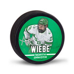Wincraft Abram Wiebe #25 UND Hockey Player Puck