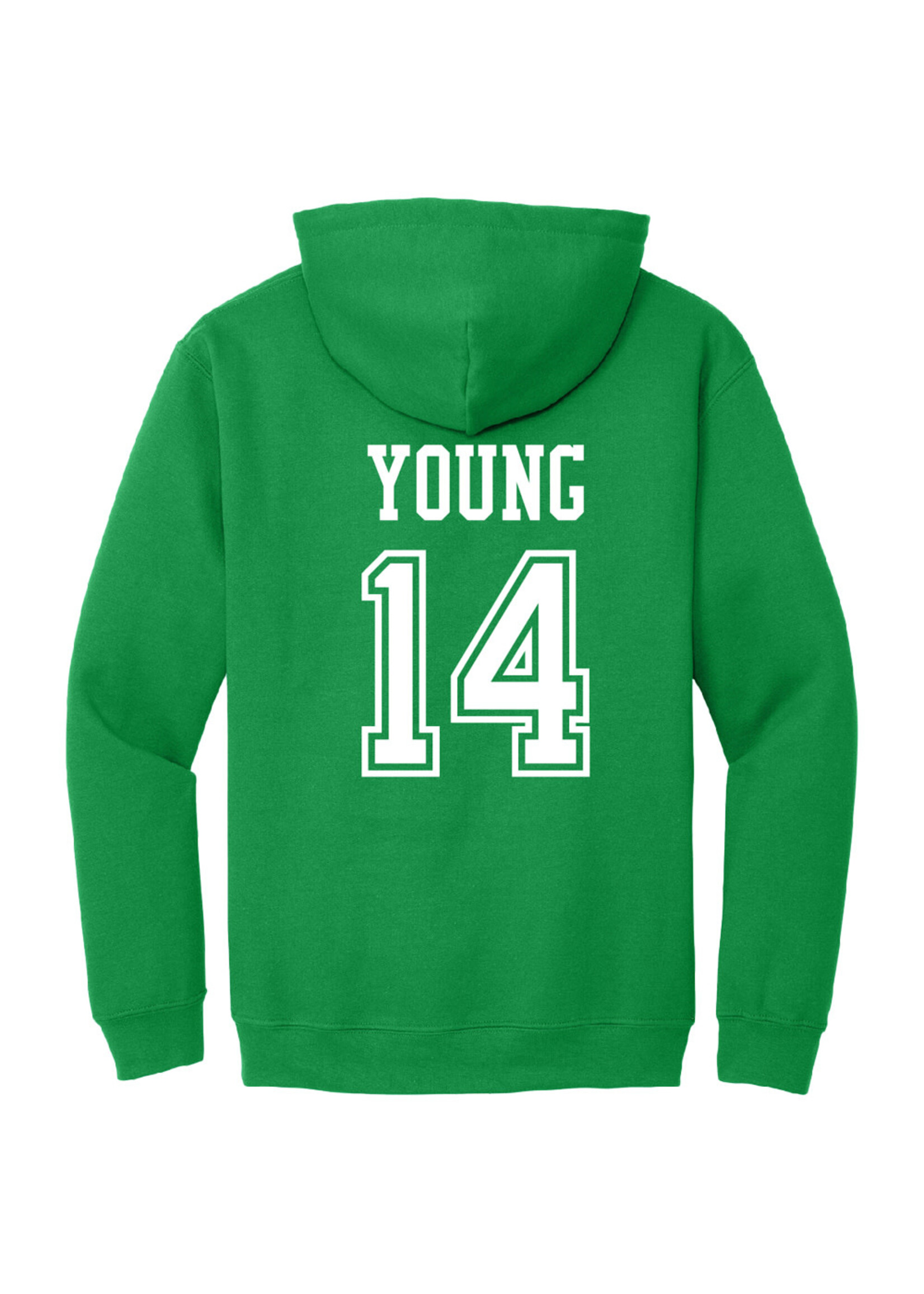 AHUNDYP #14 Tyler Young  North Dakota Hockey Sport Youth Hood