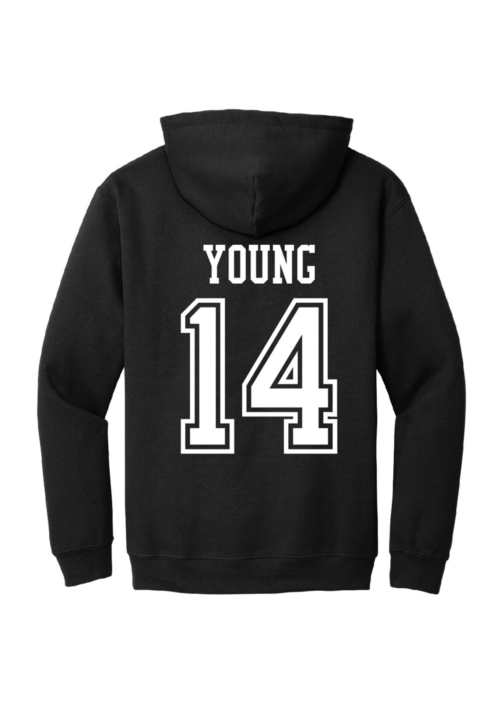 AHUNDYP #14 Tyler Young  North Dakota Hockey Sport Youth Hood