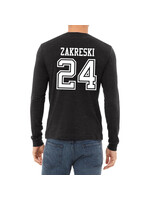 AHUNDYP #24 Josh Zakreski  North Dakota Hockey Sport Adult Long Sleeve
