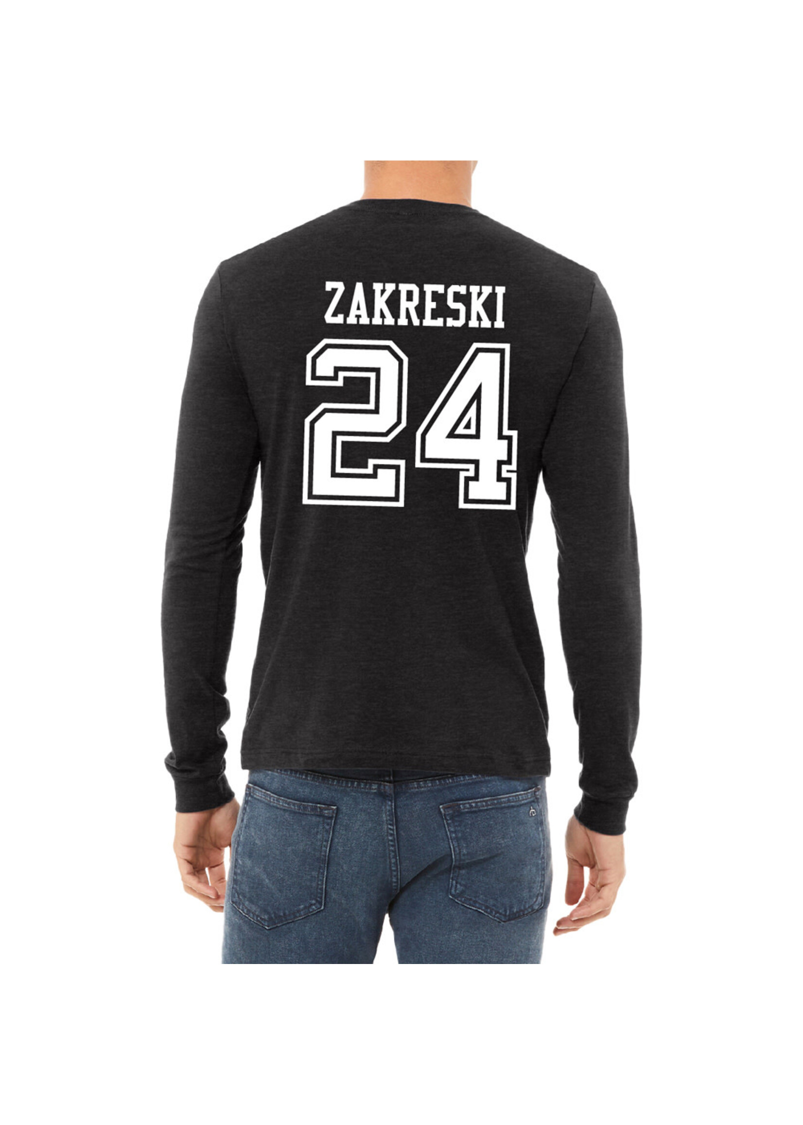 AHUNDYP #24 Josh Zakreski  North Dakota Hockey Sport Adult Long Sleeve