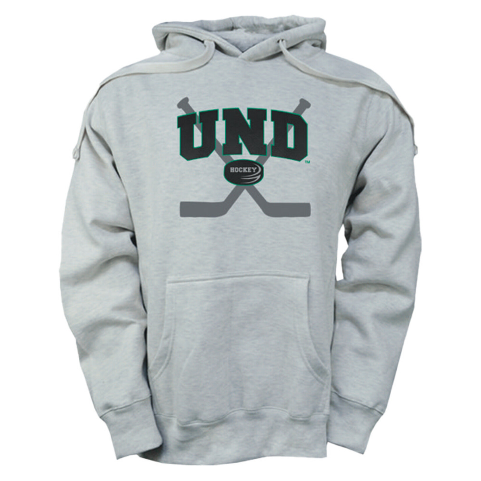Artisans UND Hockey Leather Applique Hood