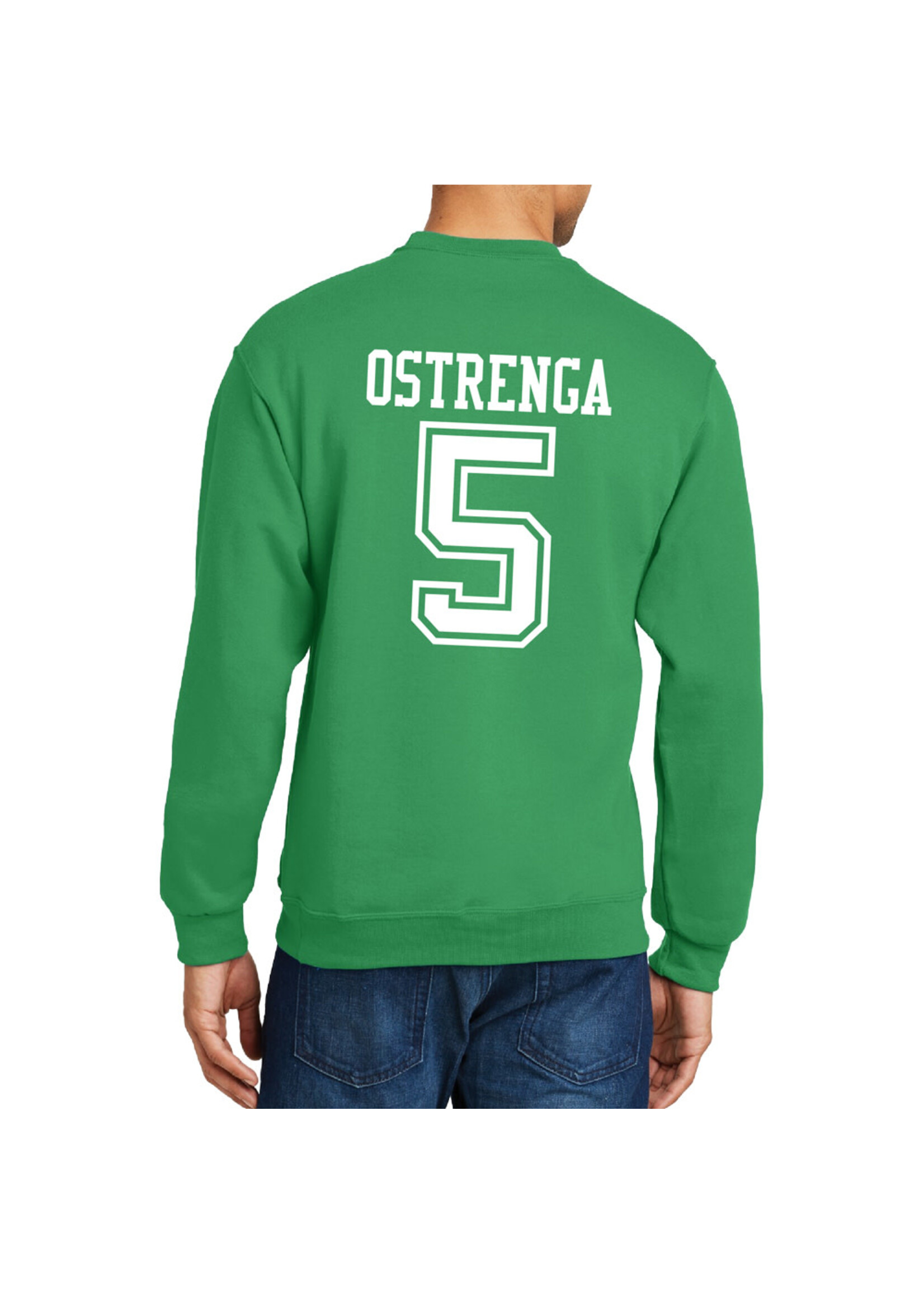 AHUNDYP #5 Sam Ostrenga North Dakota Football Sport Adult Crew